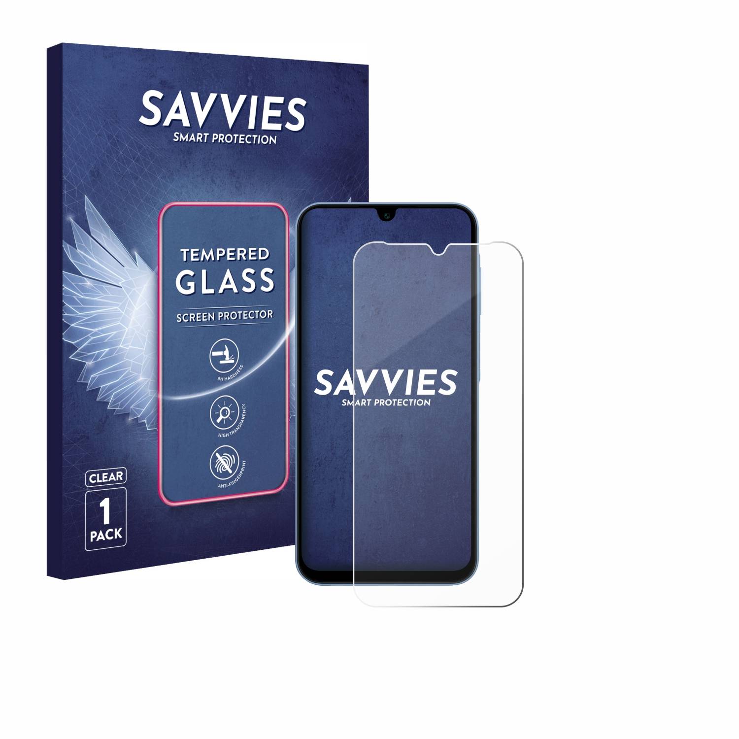 Savvies Clear Schutzglas für Samsung Galaxy A15