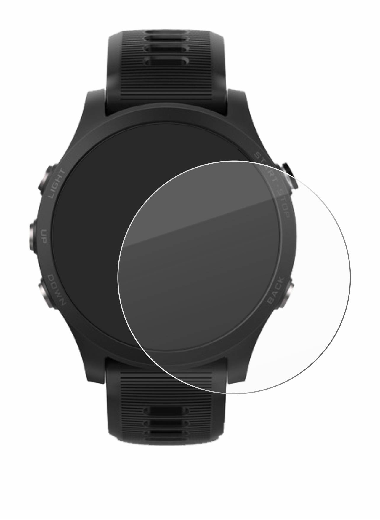 upscreen Hybrid Glas Schutz-Folie für Garmin Forerunner 935