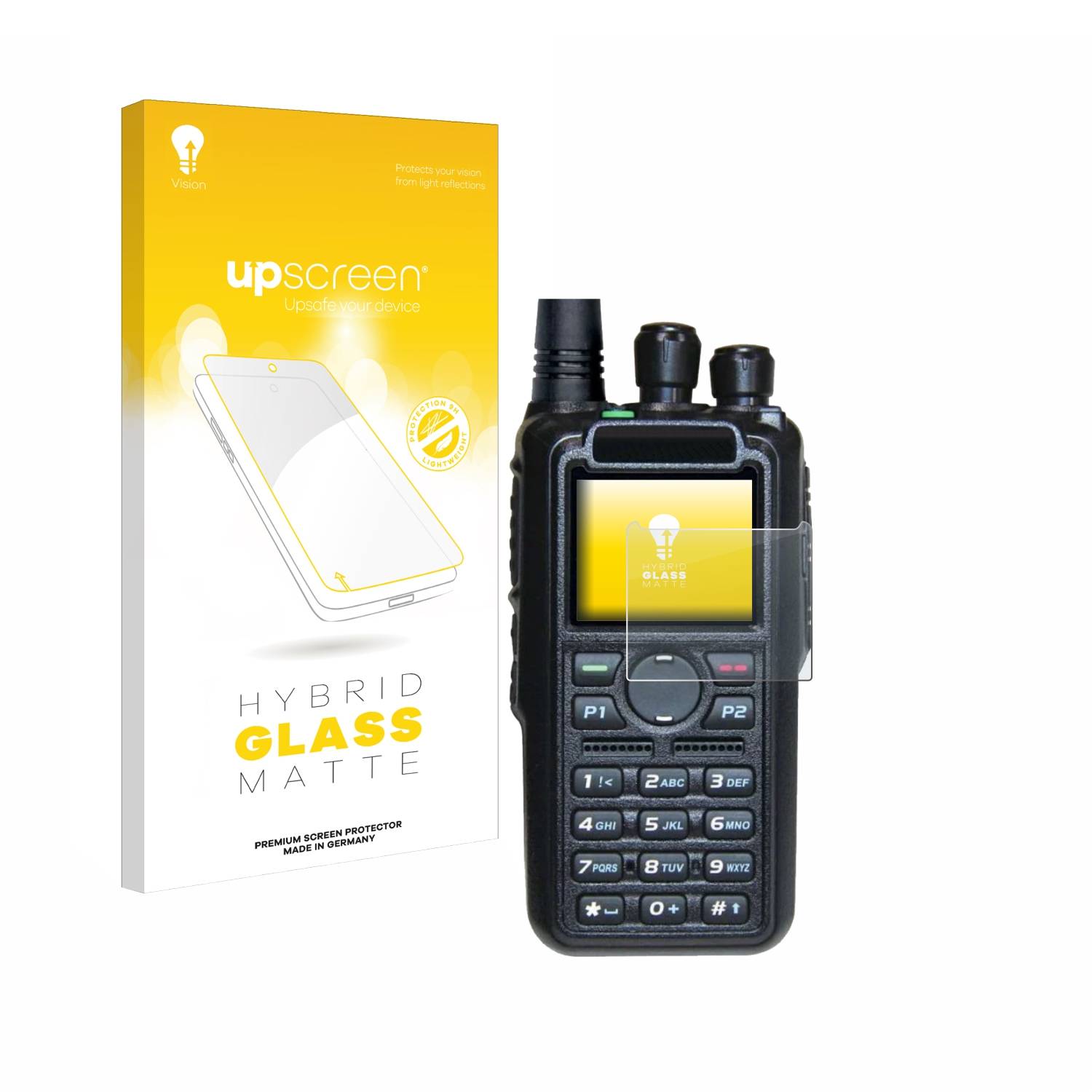 upscreen Hybrid Glas Matt Schutz-Folie für AnyTone AT-D878UV II Plus