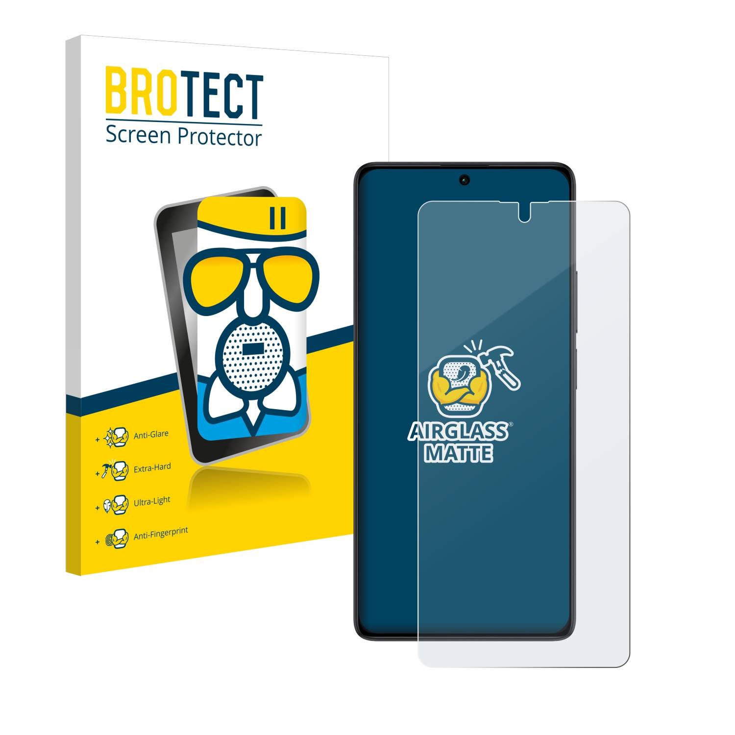 BROTECT AirGlass Matt Glas Schutz Folie für Xiaomi Redmi Note 13 5G