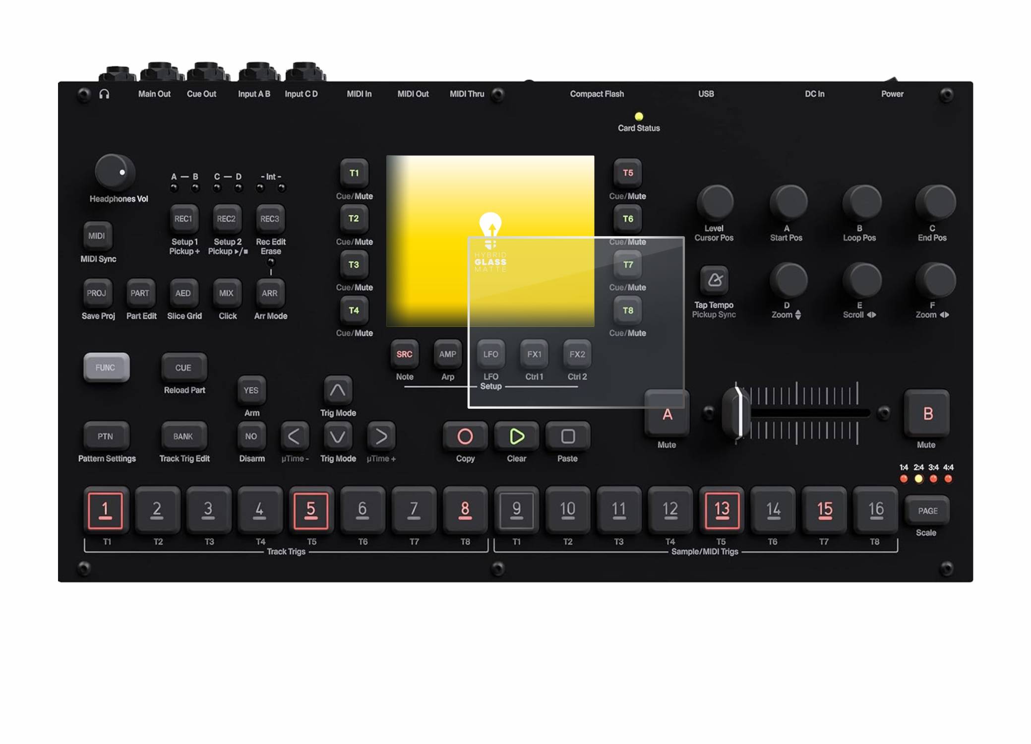 upscreen Flexible Schutz Glas Folie für Elektron Octatrack MKII Schutzglas 9H Hybridglas Matt Entspiegelt