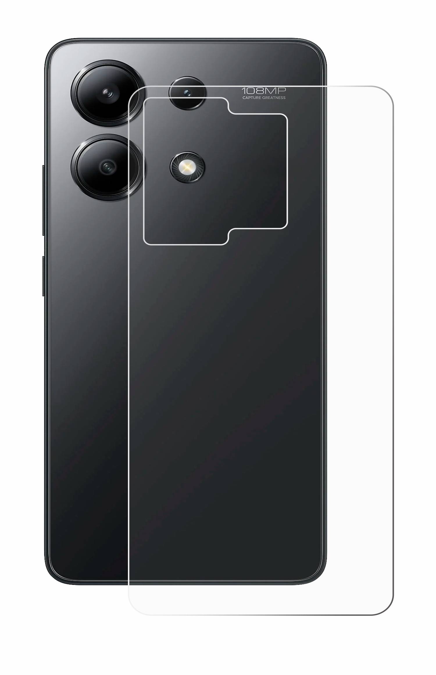 upscreen Bacteria Shield Schutzfolie für Xiaomi Redmi Note 13 4G (Rückseite) - Antibakteriell