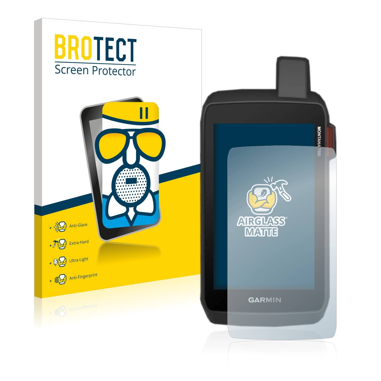 BROTECT AirGlass Flexible Schutz Glas Folie für Garmin Montana 700i Matt Entspiegelt
