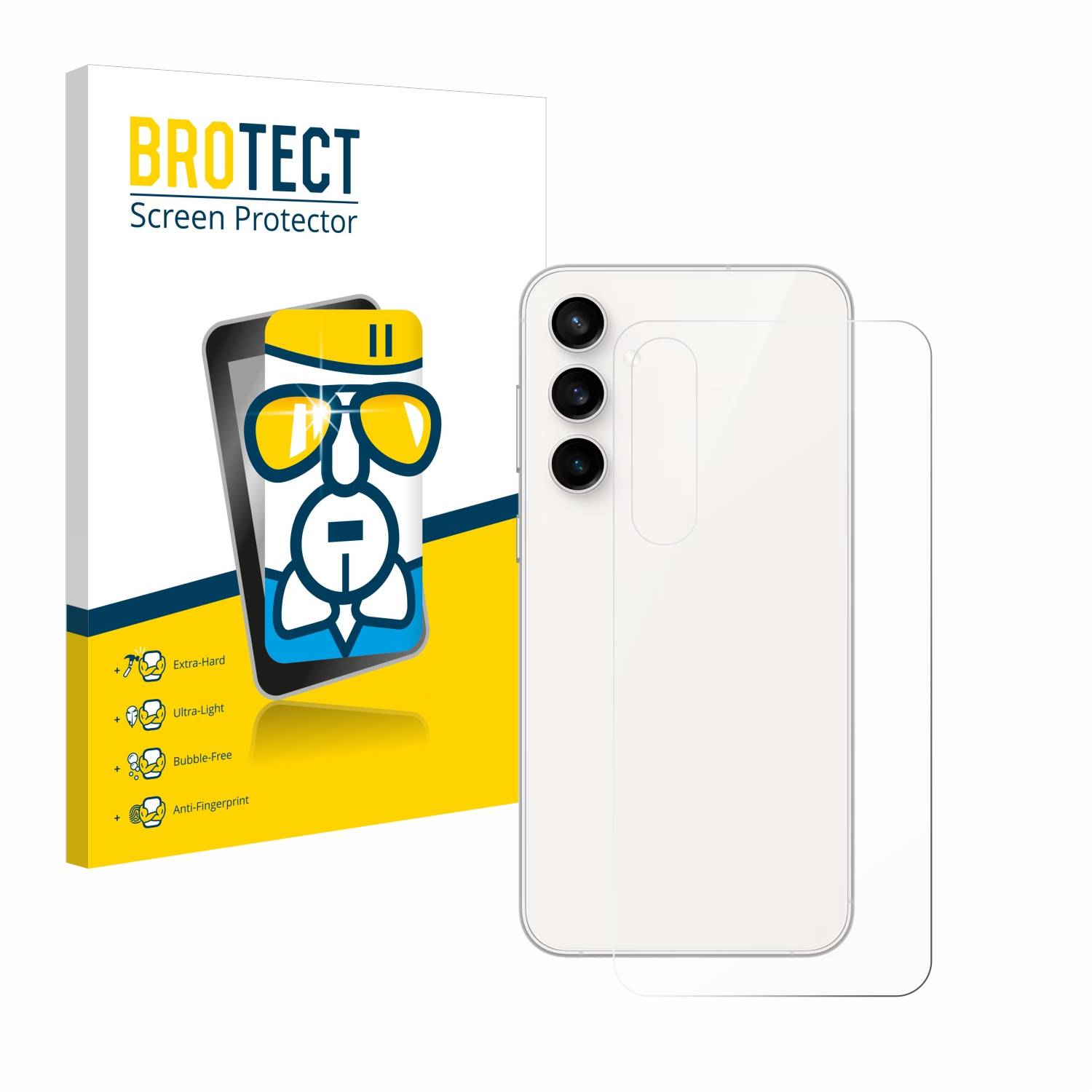 BROTECT AirGlass Glas Panzer-Folie für Samsung Galaxy S23 FE (Rückseite) - Schutzglas