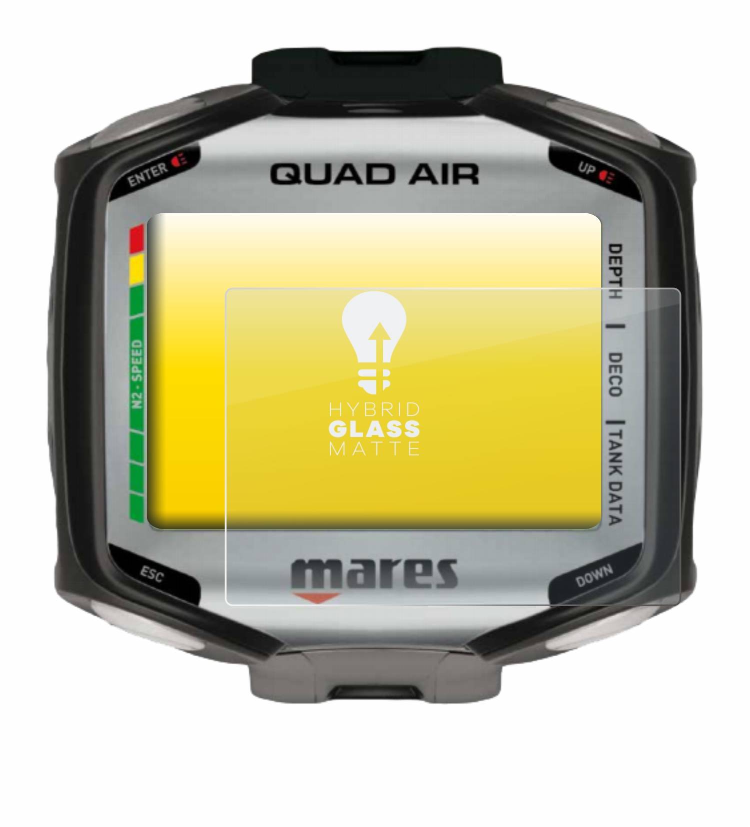upscreen Flexible Schutz Glas Folie für Mares Quad / Quad Air Schutzglas 9H Hybridglas Matt Entspiegelt