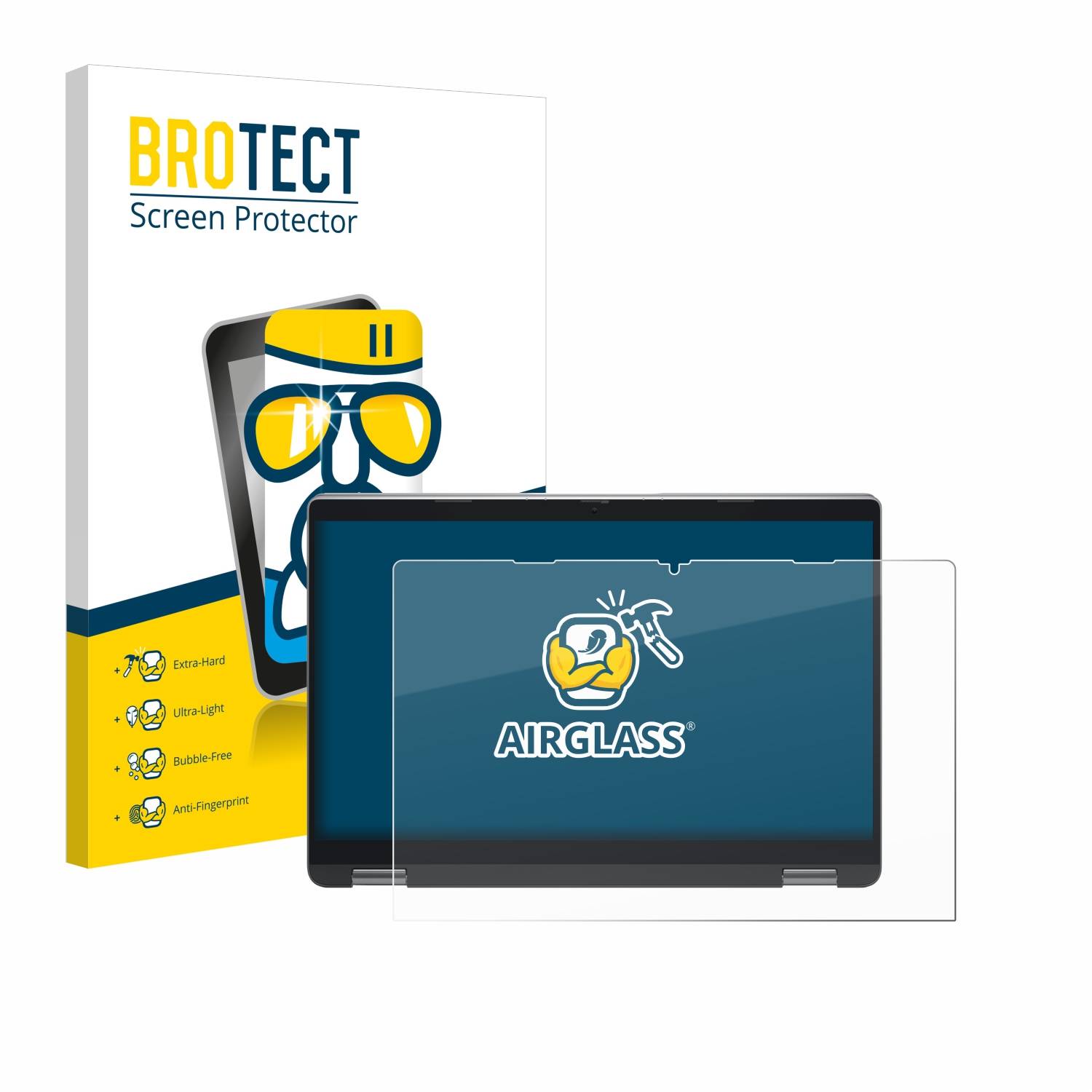 BROTECT AirGlass Flexible Schutz Glas Folie für Dell Latitude 5350 2-in-1 Klar Transparent