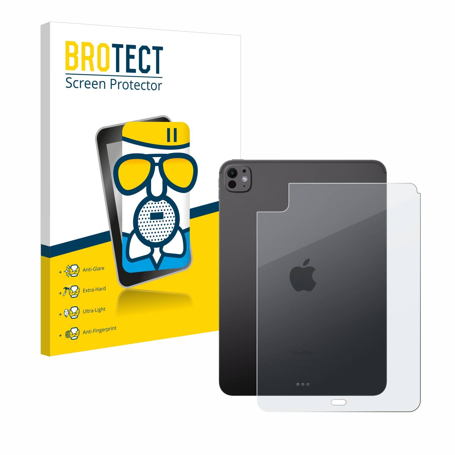 BROTECT AirGlass Matt Glas Schutz Folie für Apple iPad Pro 11 WiFi 2024 (Rückseite)