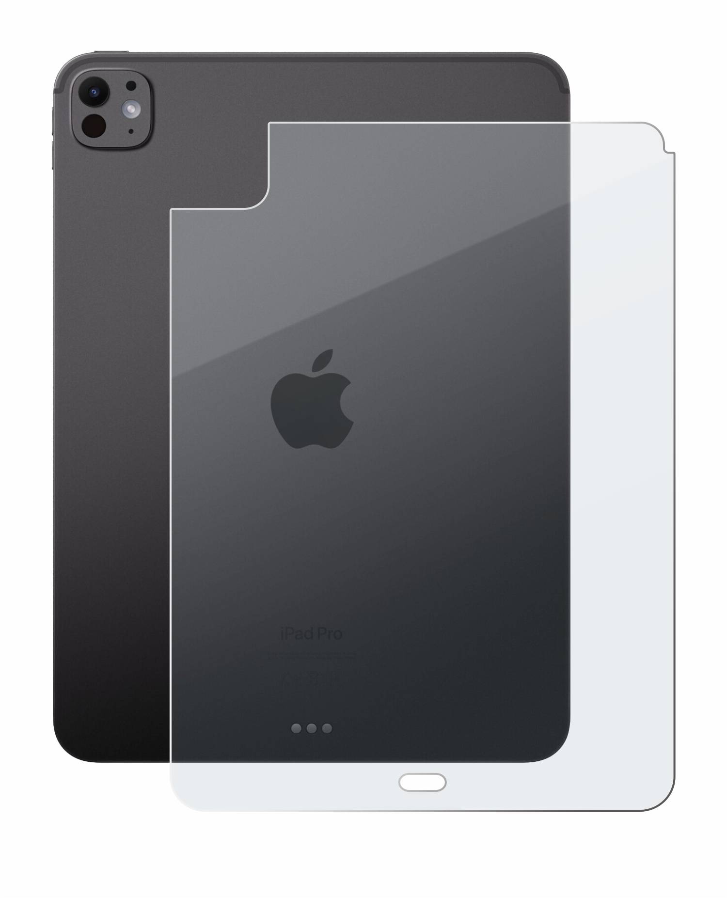 BROTECT AirGlass Matt Glas Schutz Folie für Apple iPad Pro 11 WiFi 2024 (Rückseite)
