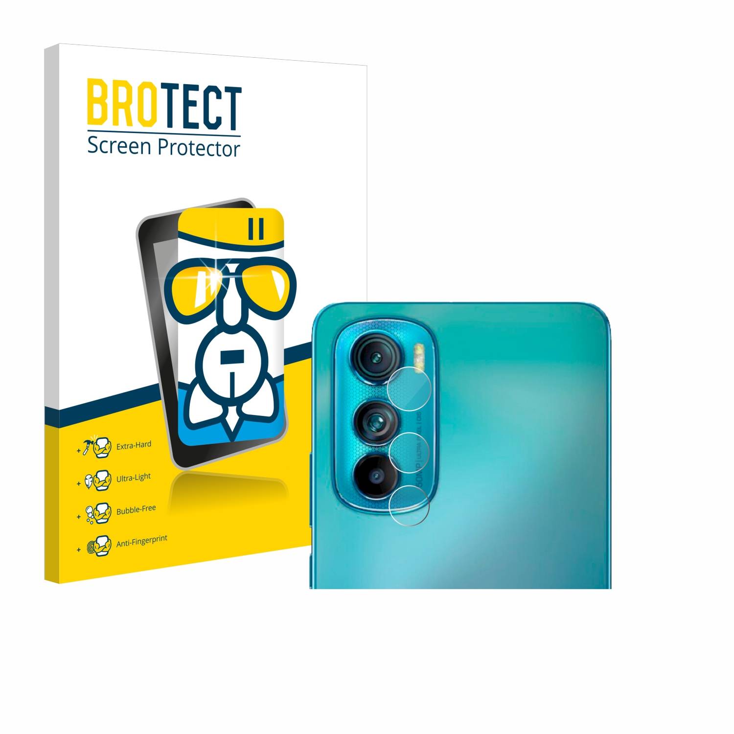 BROTECT AirGlass Glas Schutz-Folie für Motorola Edge 30 (NUR Kameraschutz) - Schutzglas