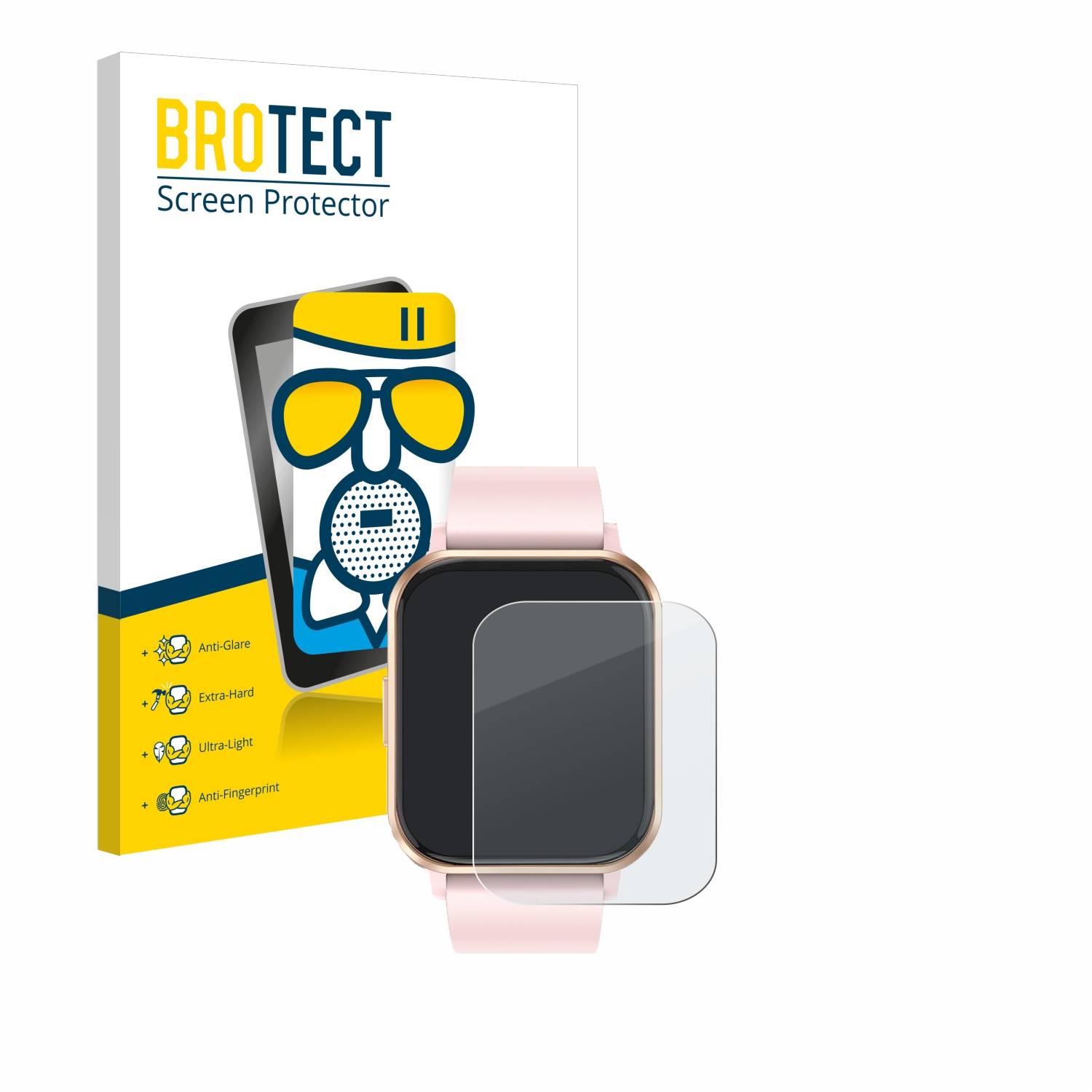 BROTECT AirGlass Matt Glas Schutz Folie für walkbee Smartwatch 1.83