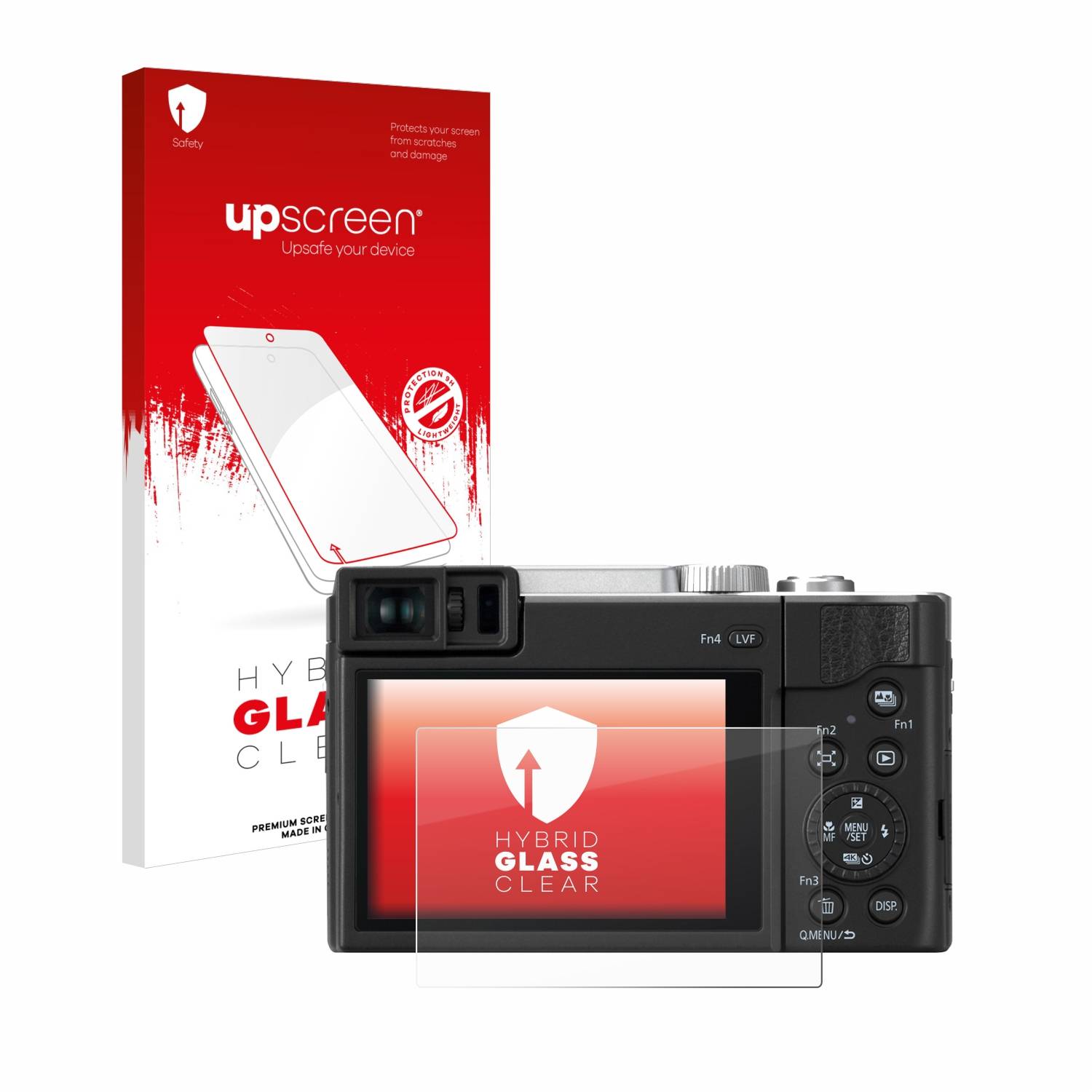 upscreen Flexible Schutz Glas Folie für Panasonic Lumix DC-TZ96 Schutzglas 9H Hybridglas Klar