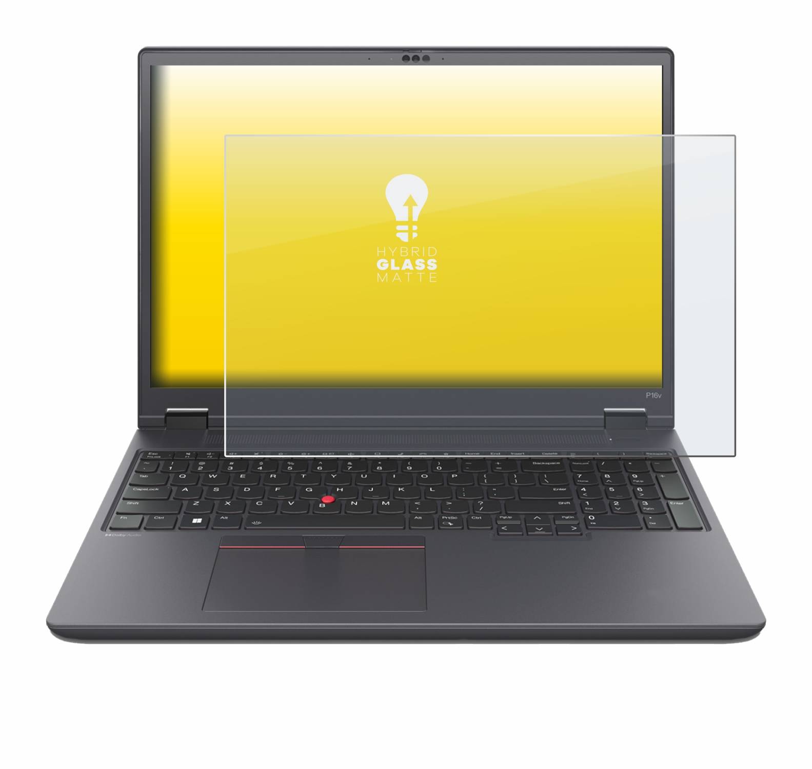 upscreen Hybrid Glas Matt Panzer-Folie für Lenovo ThinkPad P16v Gen 1