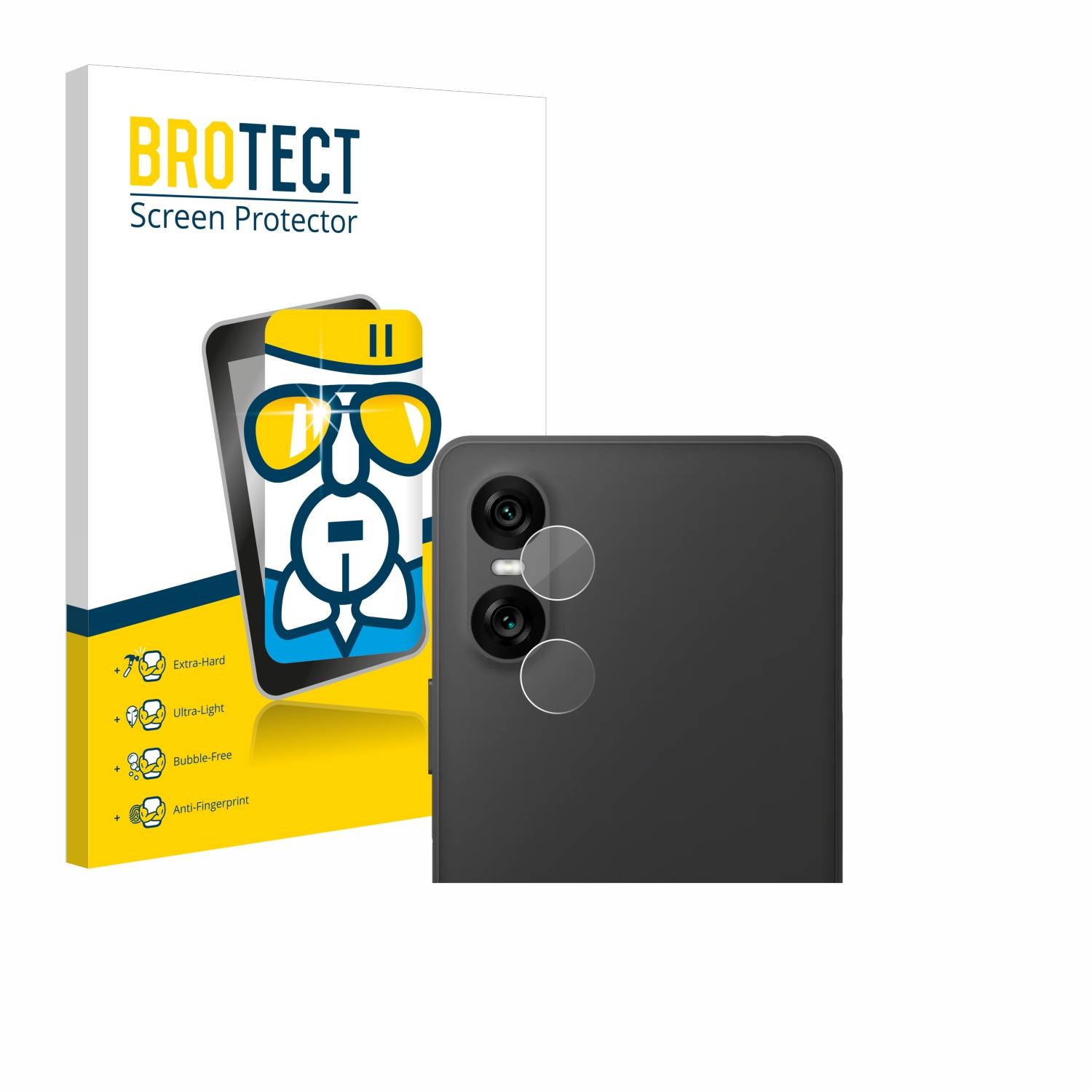 BROTECT AirGlass Glas Panzer-Folie für Sony Xperia 10 VI (NUR Kameraschutz) - Schutzglas