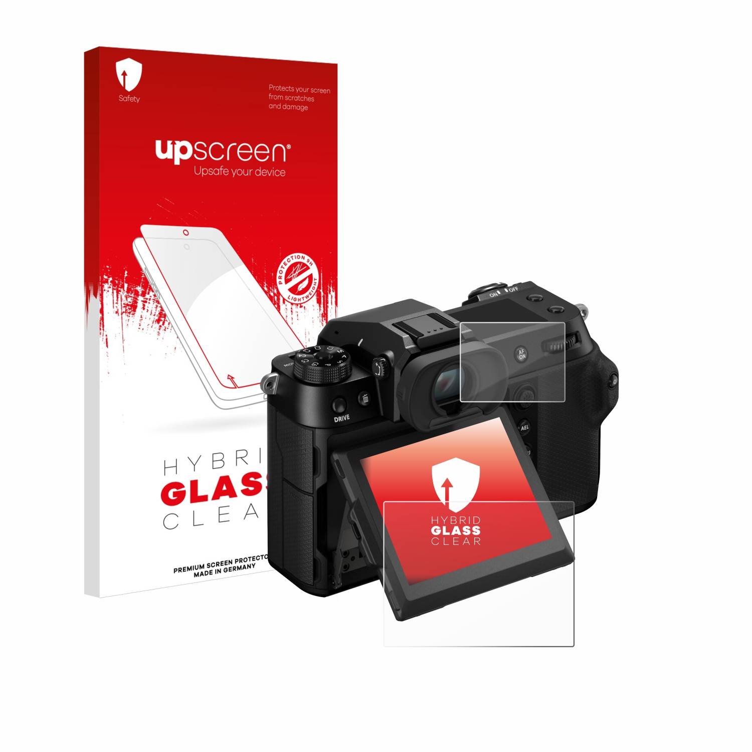 upscreen Flexible Schutz Glas Folie für Fujifilm GFX100S II (Display + Schulterdisplay) Schutzglas 9H Hybridglas Klar