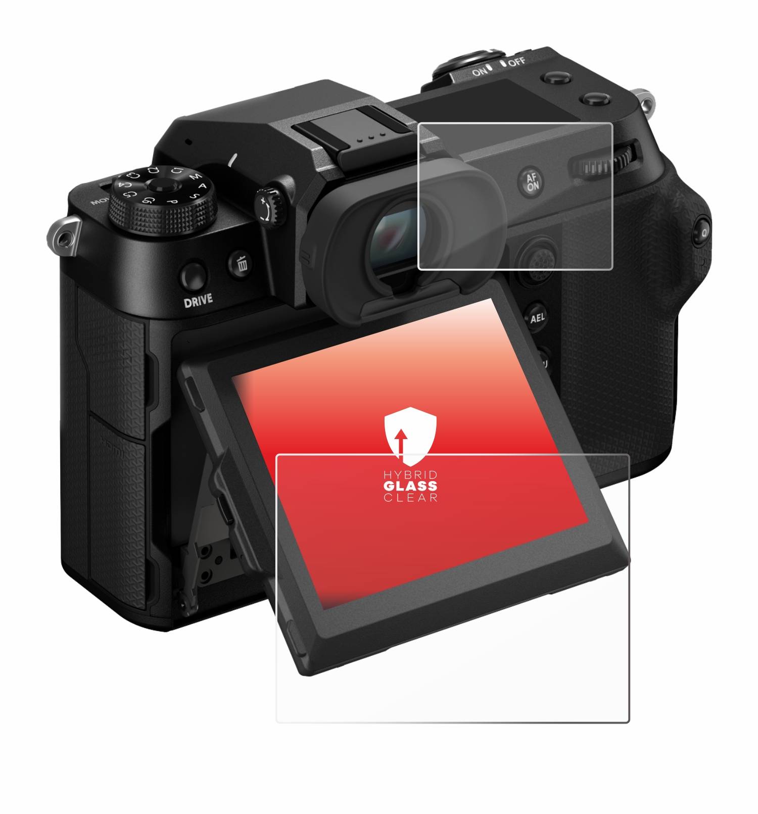 upscreen Flexible Schutz Glas Folie für Fujifilm GFX100S II (Display + Schulterdisplay) Schutzglas 9H Hybridglas Klar