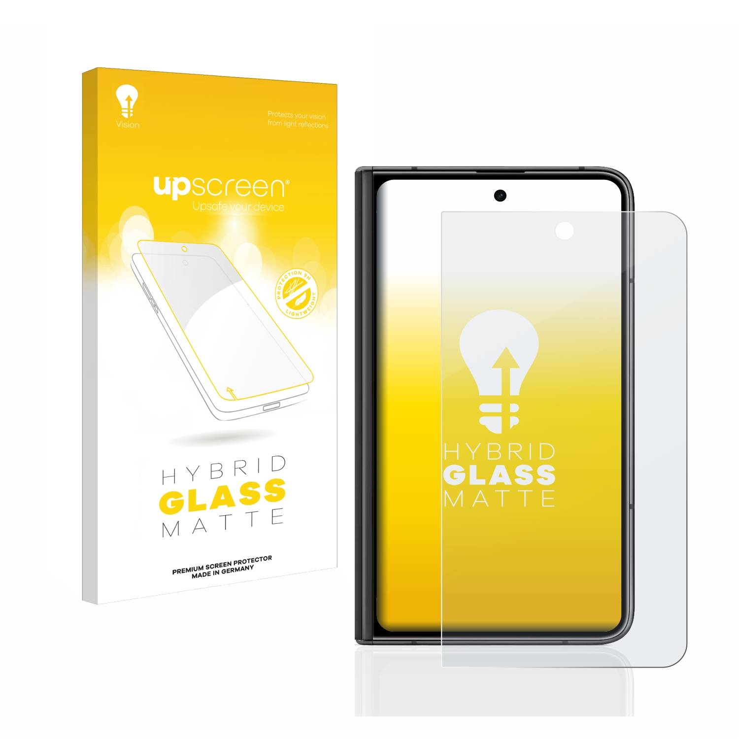 upscreen Hybrid Glas Matt Panzer-Folie für Google Pixel Fold (Äußeres Display)