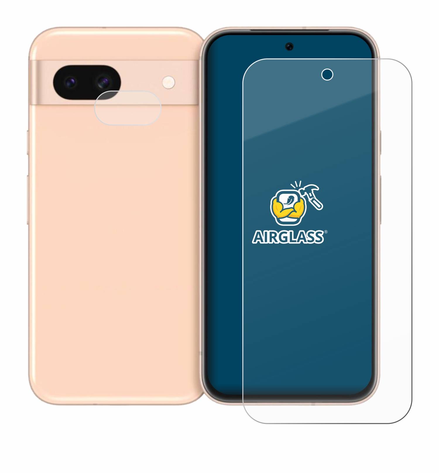 BROTECT AirGlass Glas Panzer-Folie für Google Pixel 8a (Display+Kamera) - Schutzglas