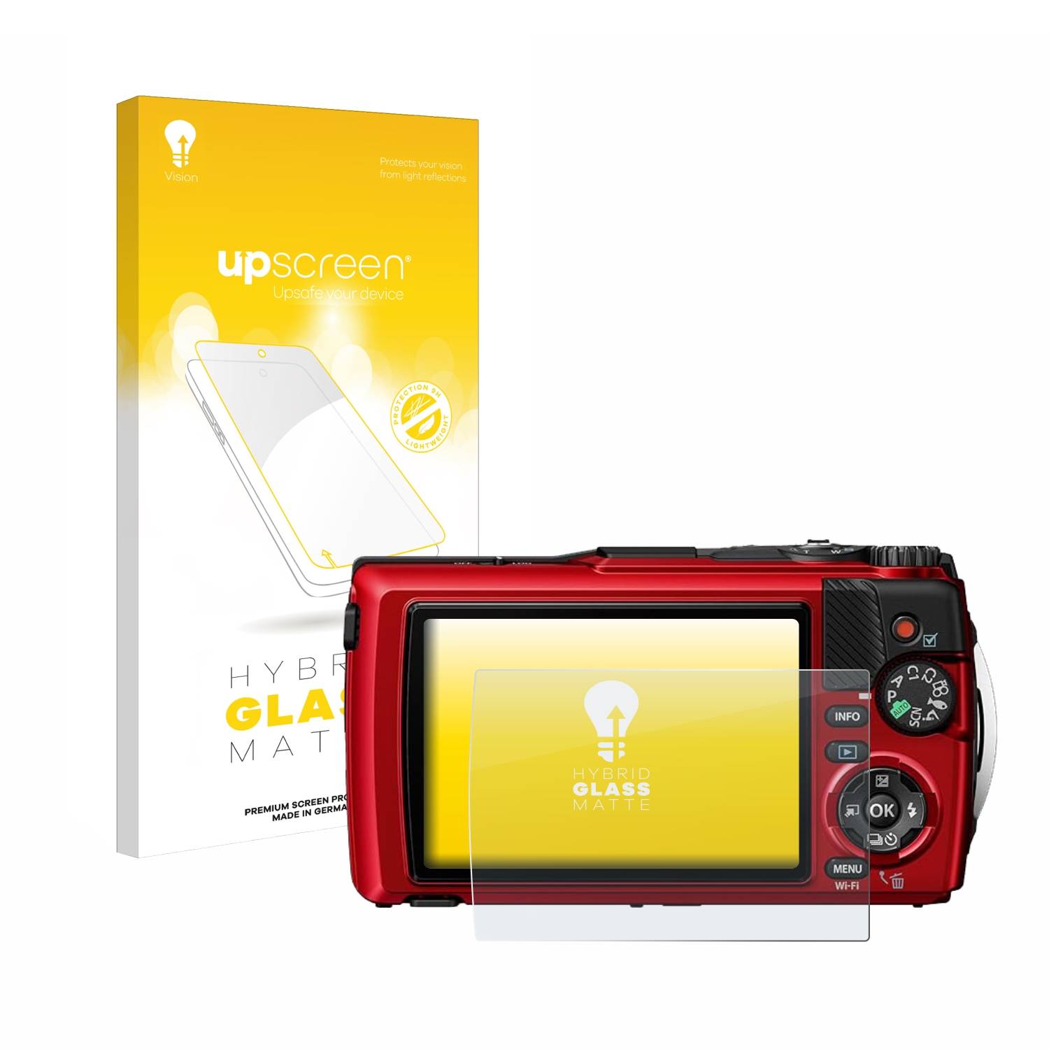 upscreen Flexible Schutz Glas Folie für Olympus OM System Tough TG-7 Schutzglas 9H Hybridglas Matt Entspiegelt