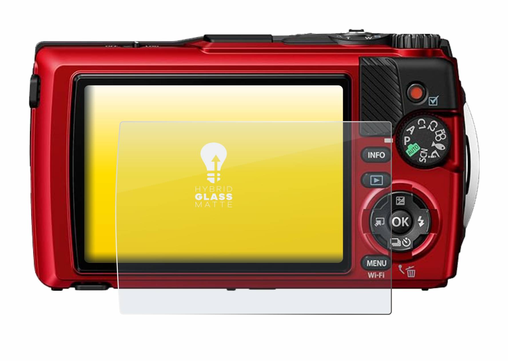 upscreen Flexible Schutz Glas Folie für Olympus OM System Tough TG-7 Schutzglas 9H Hybridglas Matt Entspiegelt