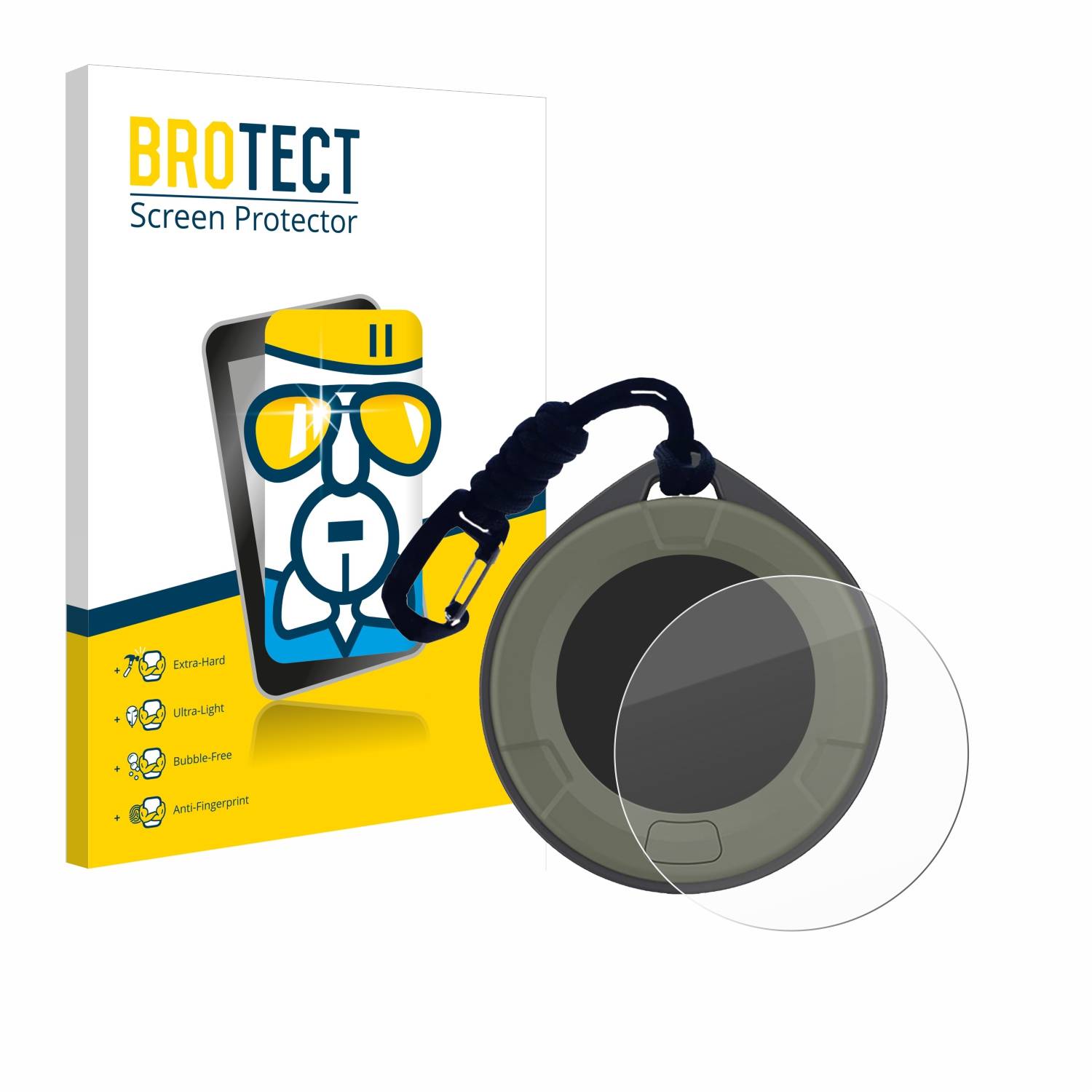 BROTECT AirGlass Flexible Schutz Glas Folie für lsenlty portable CO2 detector Klar Transparent