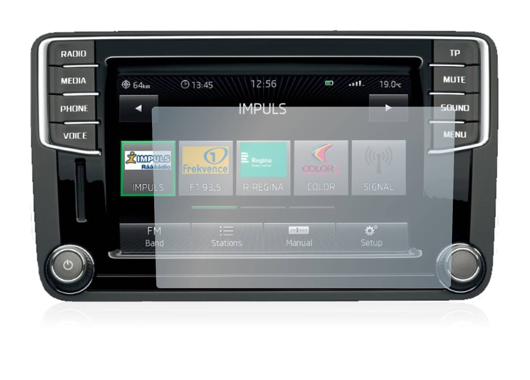 BROTECT AirGlass Glas Panzer-Folie für Skoda Amundsen 2015 Infotainment System (Trapez) - Schutzglas