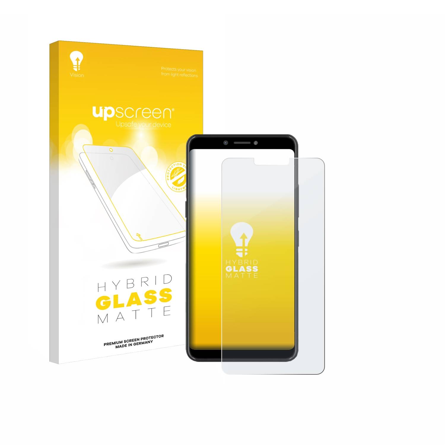upscreen Hybrid Glas Matt Panzer-Folie für Itel A45