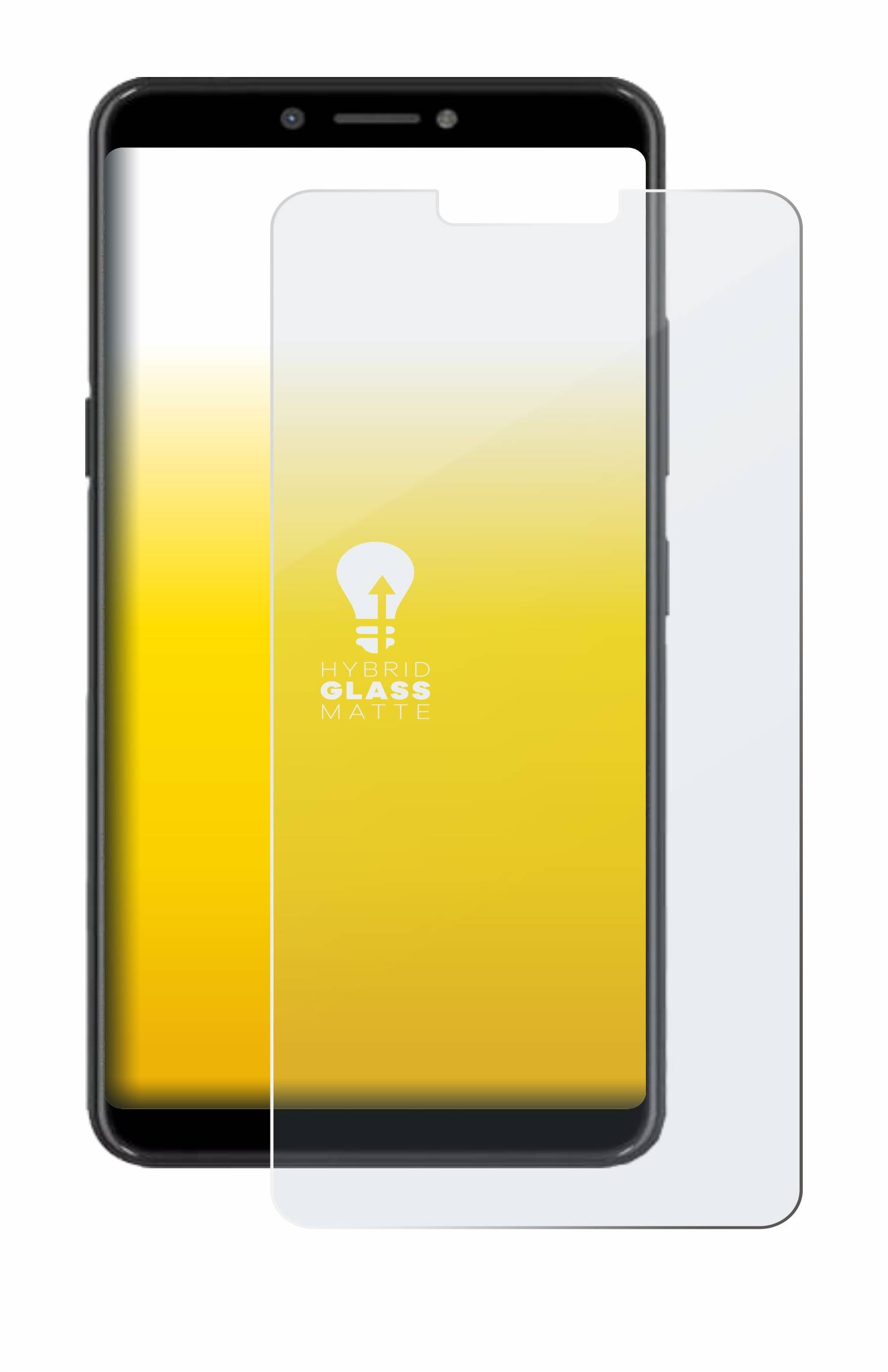upscreen Hybrid Glas Matt Panzer-Folie für Itel A45