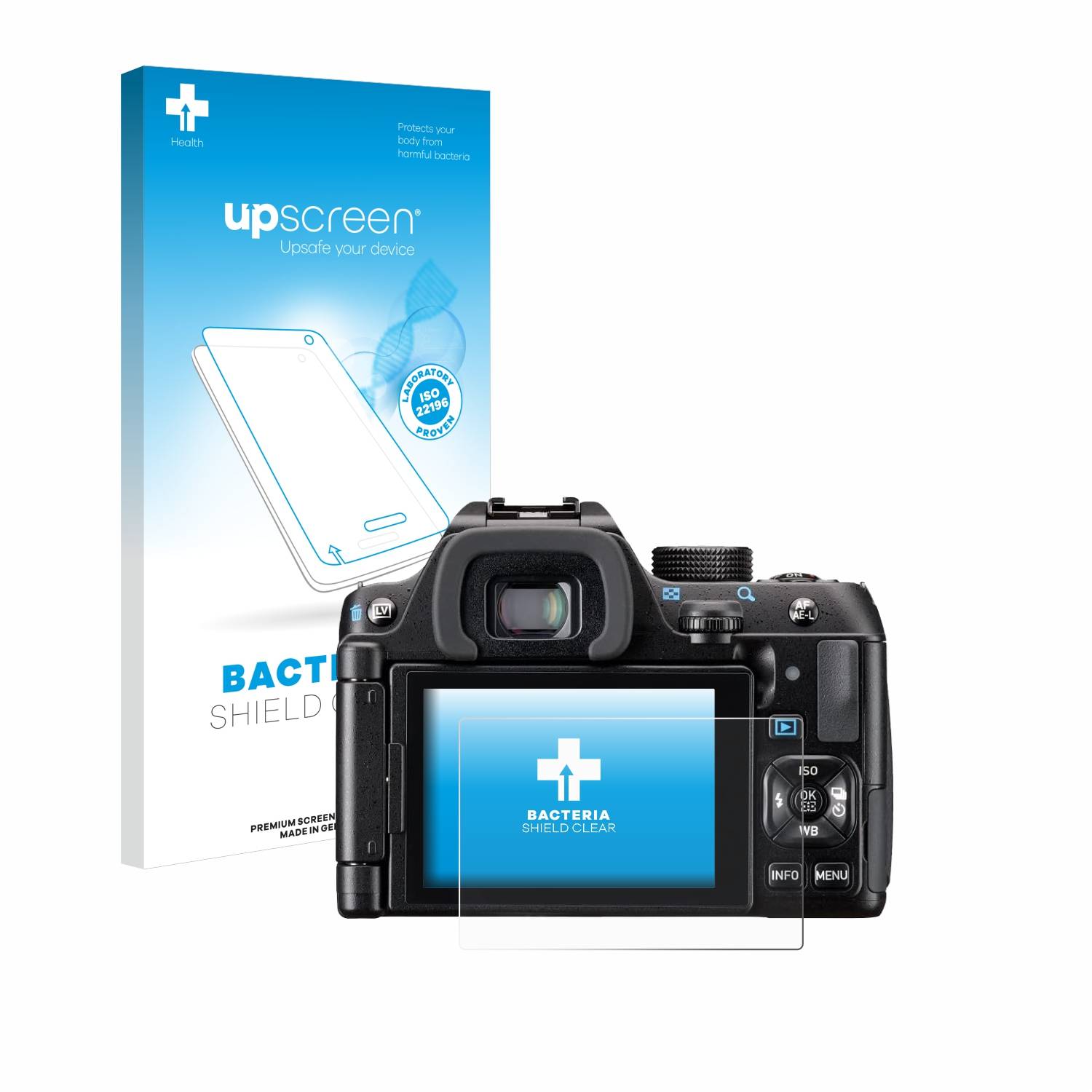 upscreen Bacteria Shield Schutzfolie für Pentax KF - Antibakteriell