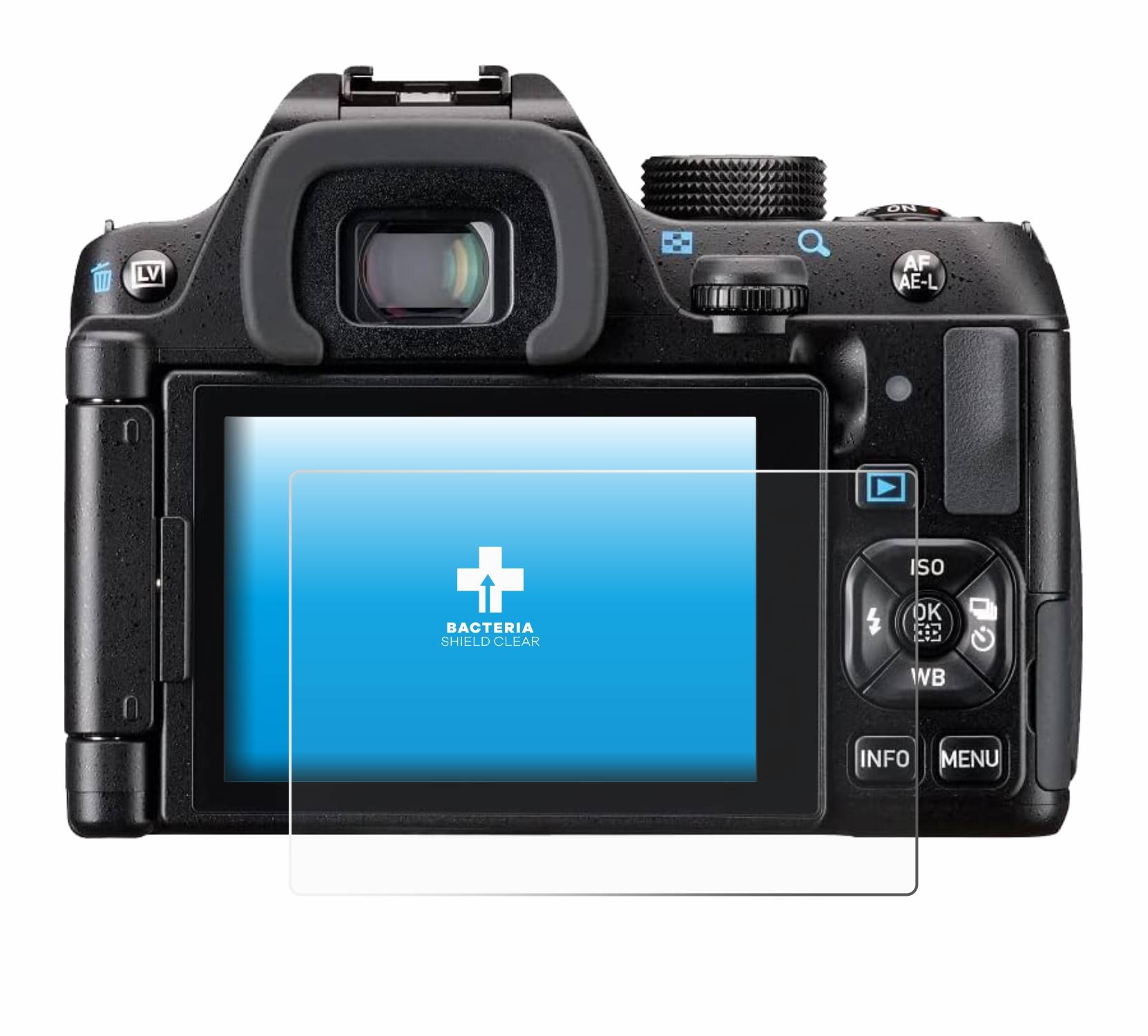upscreen Bacteria Shield Schutzfolie für Pentax KF - Antibakteriell