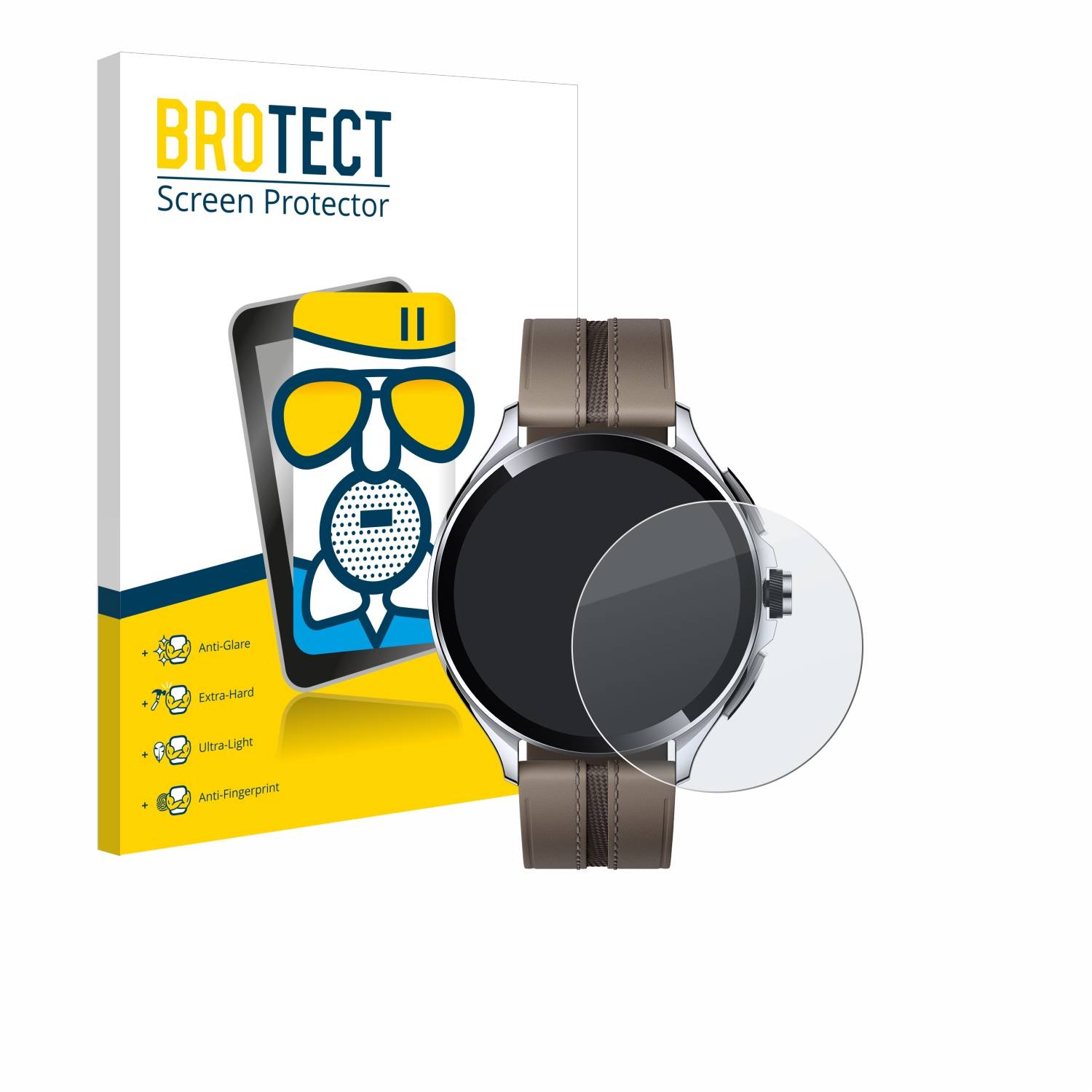 BROTECT AirGlass Matt Glas Schutz Folie für Xiaomi Watch 2 Pro