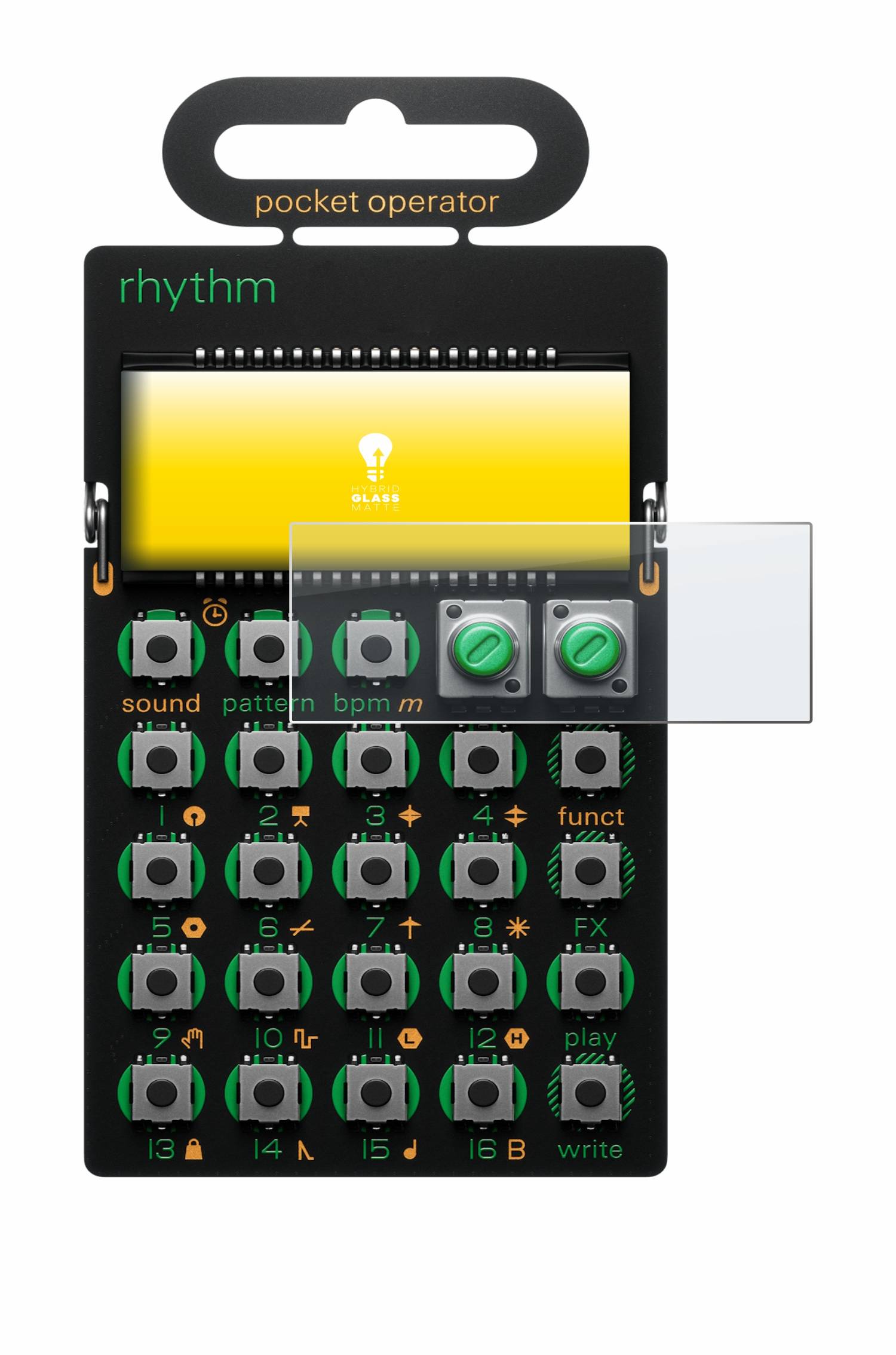 upscreen Hybrid Glas Matt Schutz-Folie für Teenage Engineering PO-12 rhythm
