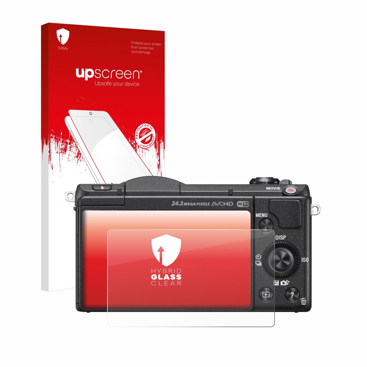 upscreen Hybrid Glas Panzer-Folie für Sony Alpha 5100 (DSLR-A5100)