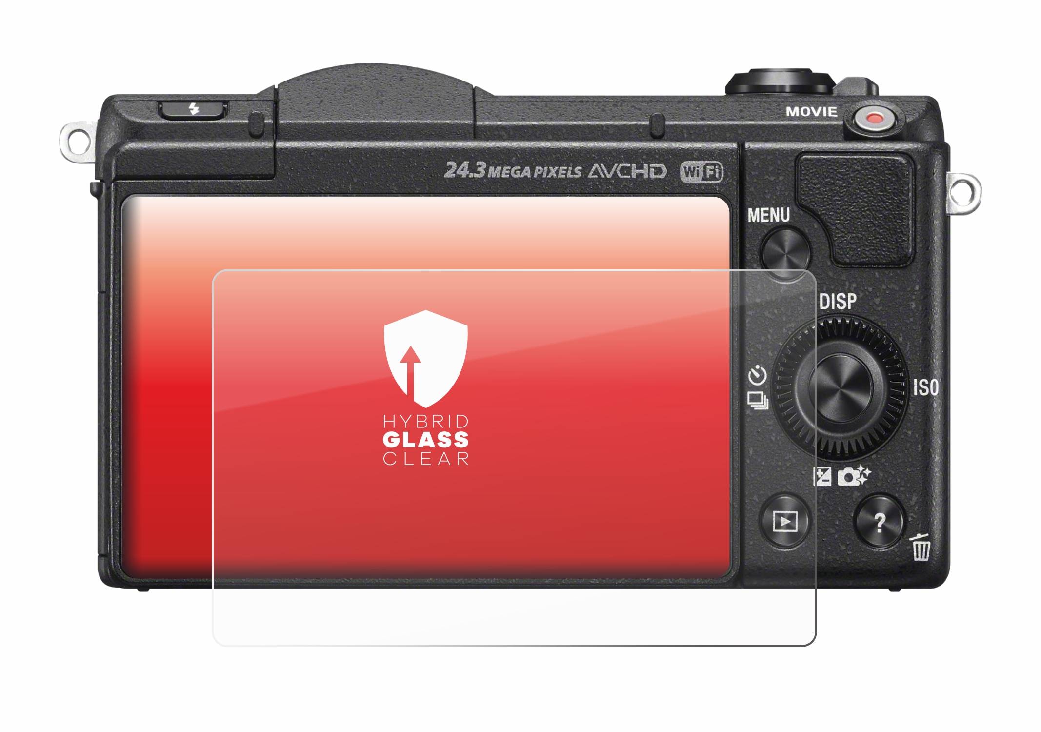 upscreen Hybrid Glas Panzer-Folie für Sony Alpha 5100 (DSLR-A5100)