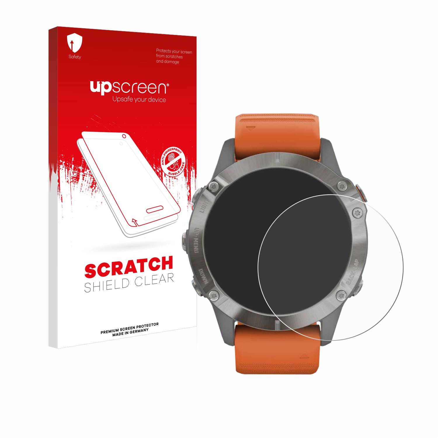 upscreen Scratch Shield Schutzfolie für Garmin Fenix 6 Pro Solar