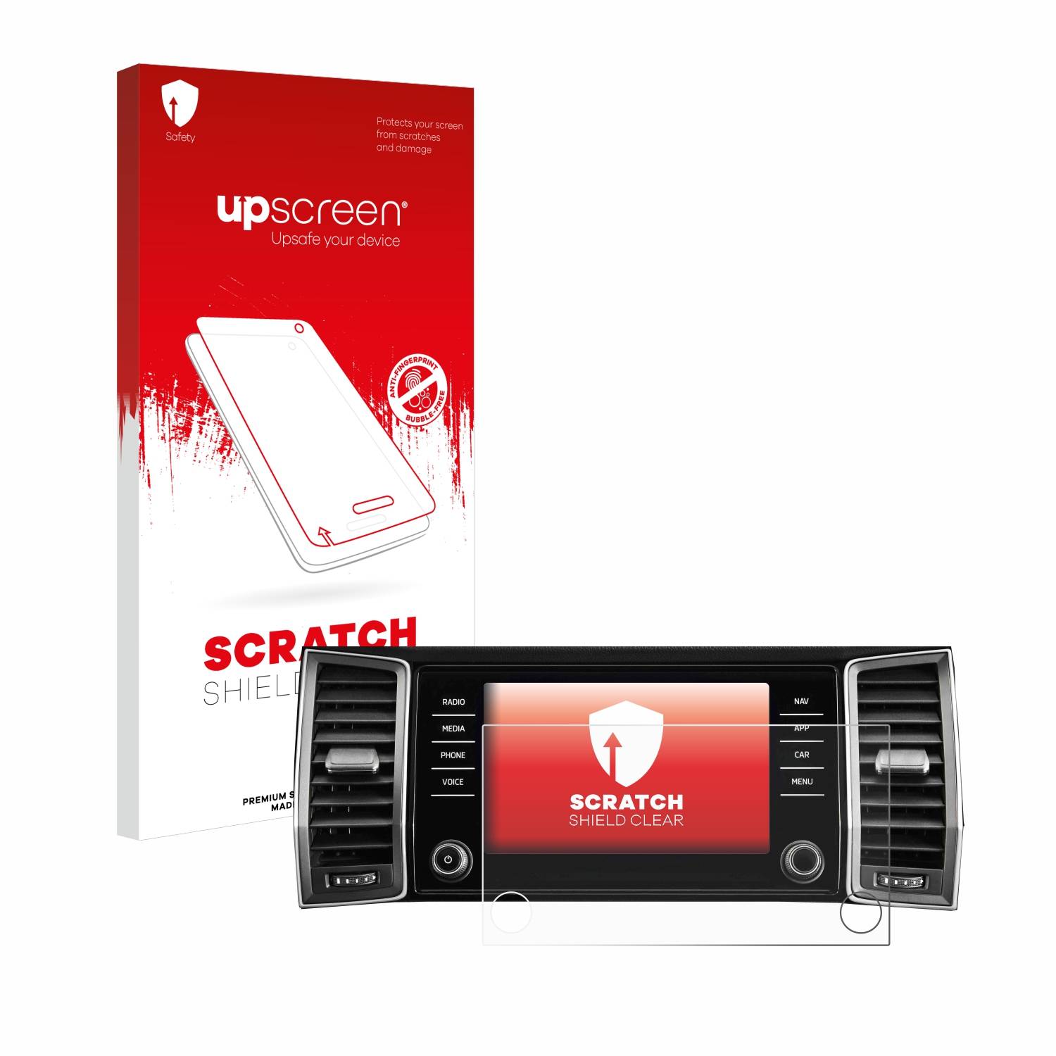 upscreen Scratch Shield Schutzfolie für Skoda Amundsen Kodiaq 2023 Infotainment System 8