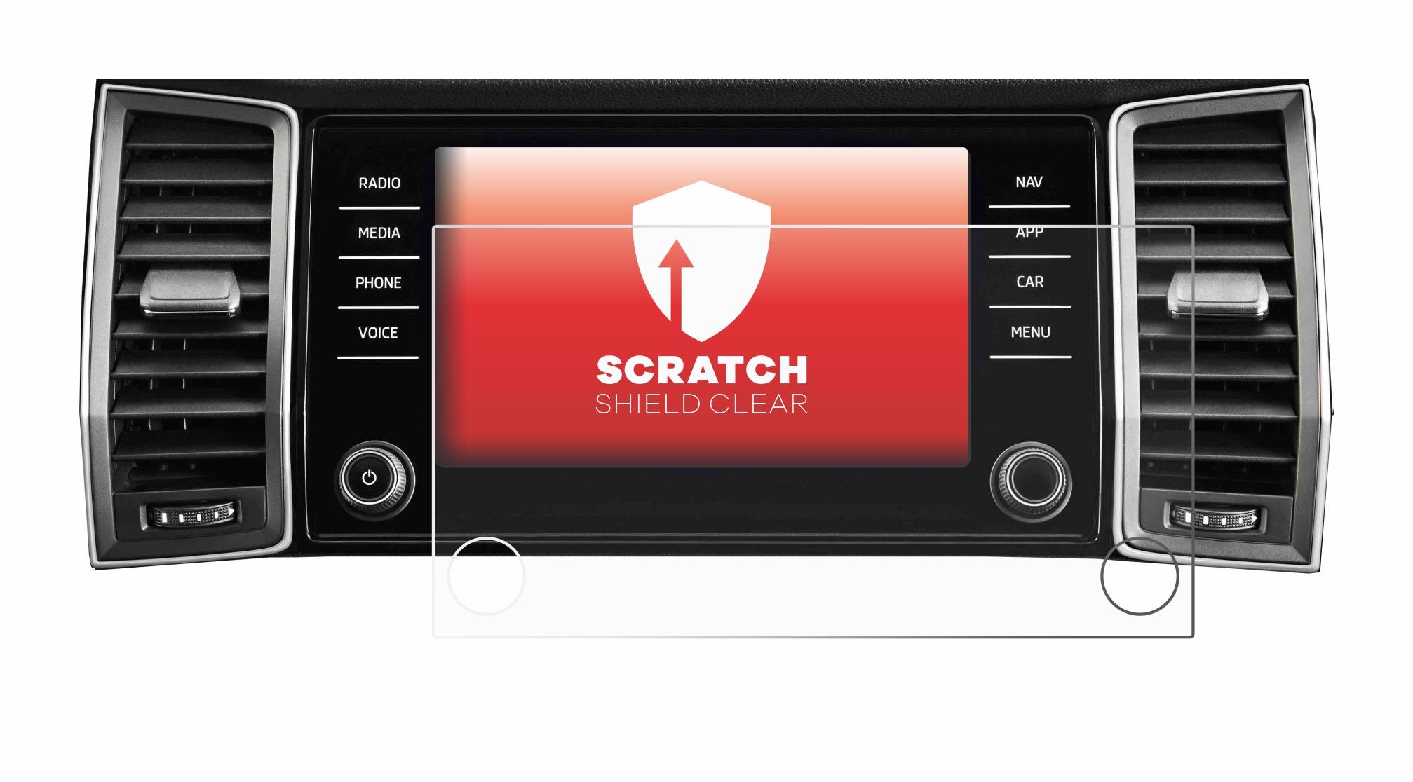 upscreen Scratch Shield Schutzfolie für Skoda Amundsen Kodiaq 2023 Infotainment System 8