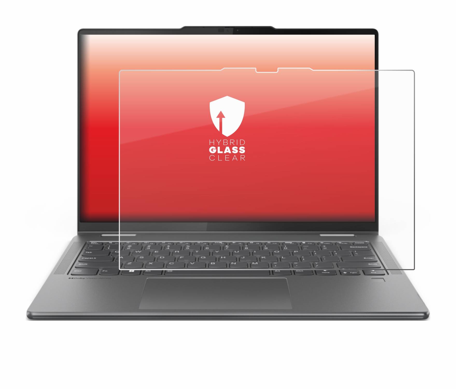 upscreen Hybrid Glas Panzer-Folie für Lenovo Yoga 7 2-in-1 Gen 9 14
