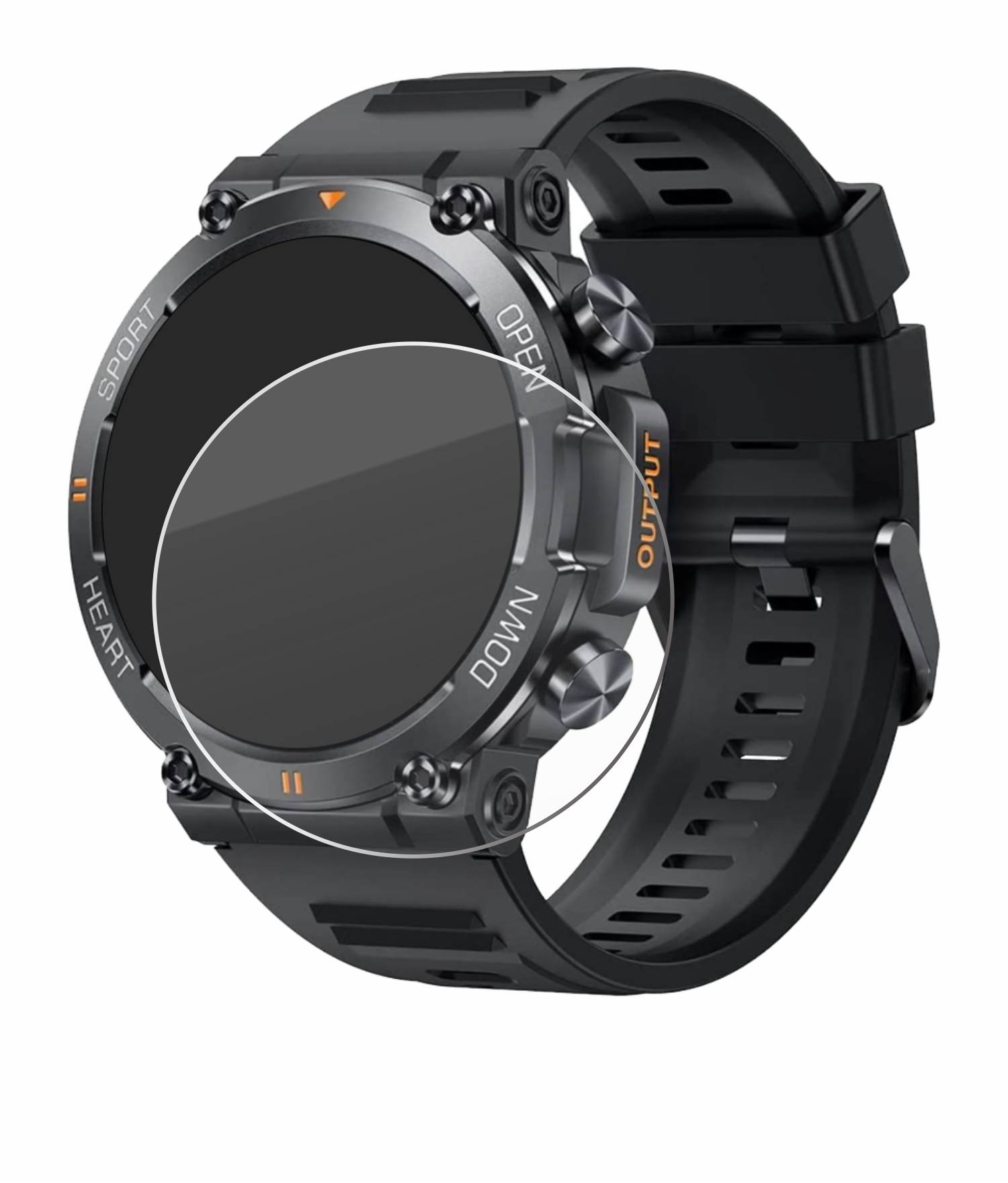 Savvies Clear Schutzglas für Akkee Smartwatch 1.39
