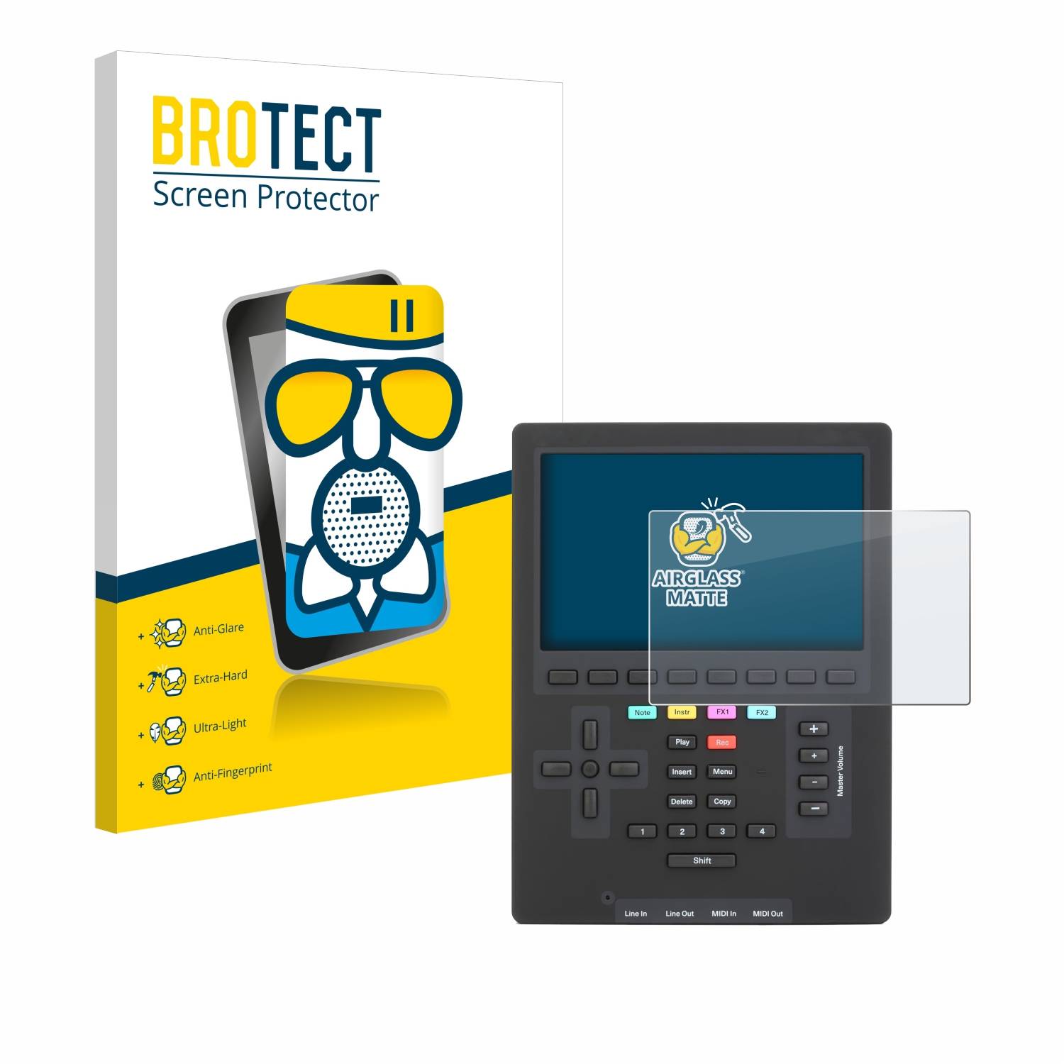 BROTECT AirGlass Flexible Schutz Glas Folie für Polyend Tracker Mini Matt Entspiegelt
