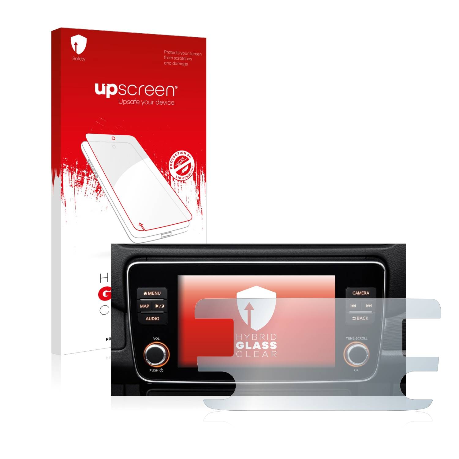 upscreen Hybrid Glas Schutz-Folie für Nissan Leaf E Plus Infotainment System