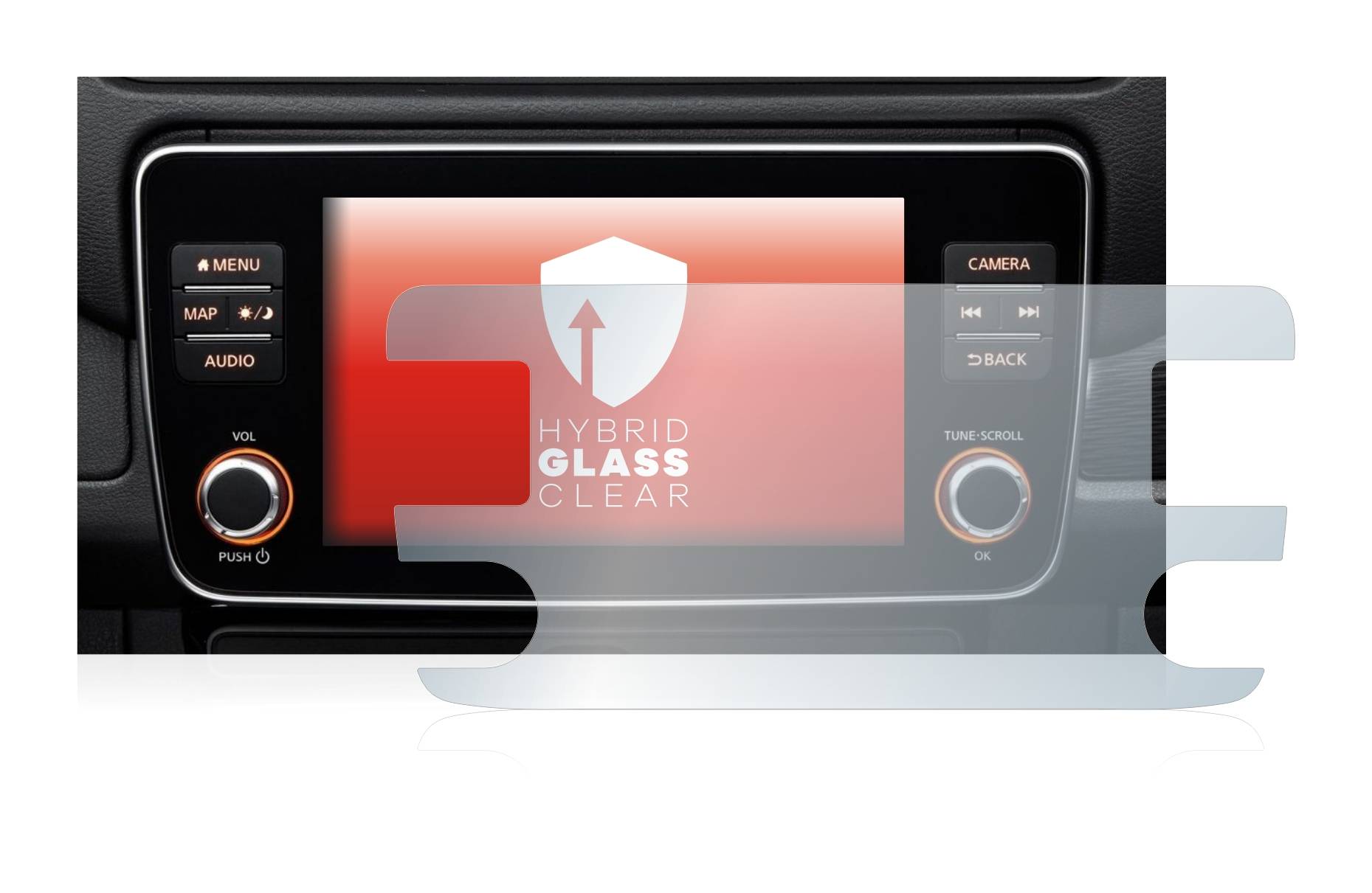 upscreen Hybrid Glas Schutz-Folie für Nissan Leaf E Plus Infotainment System