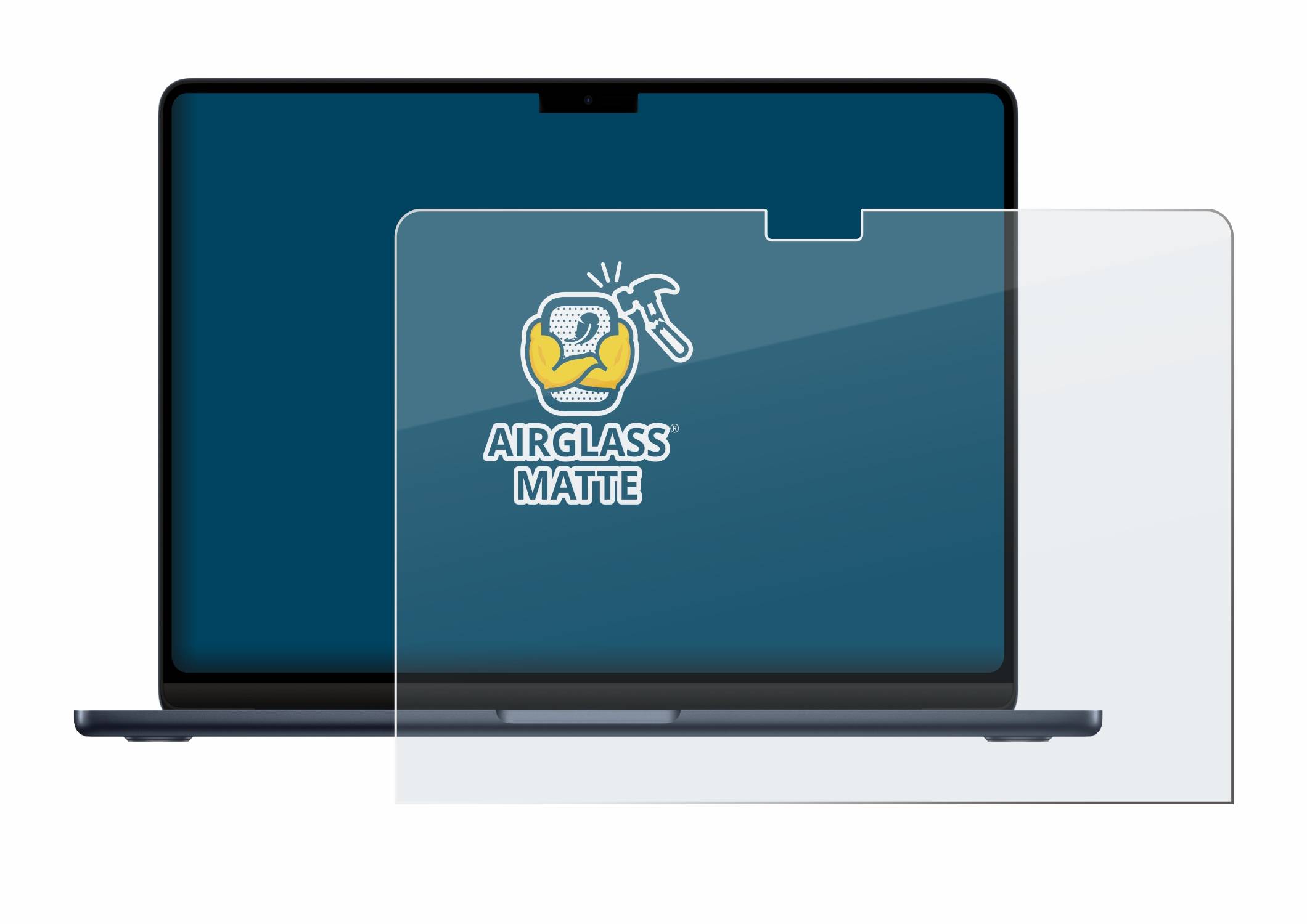 BROTECT AirGlass Matt Glas Panzer Folie für Apple MacBook Air 13 M3 2024