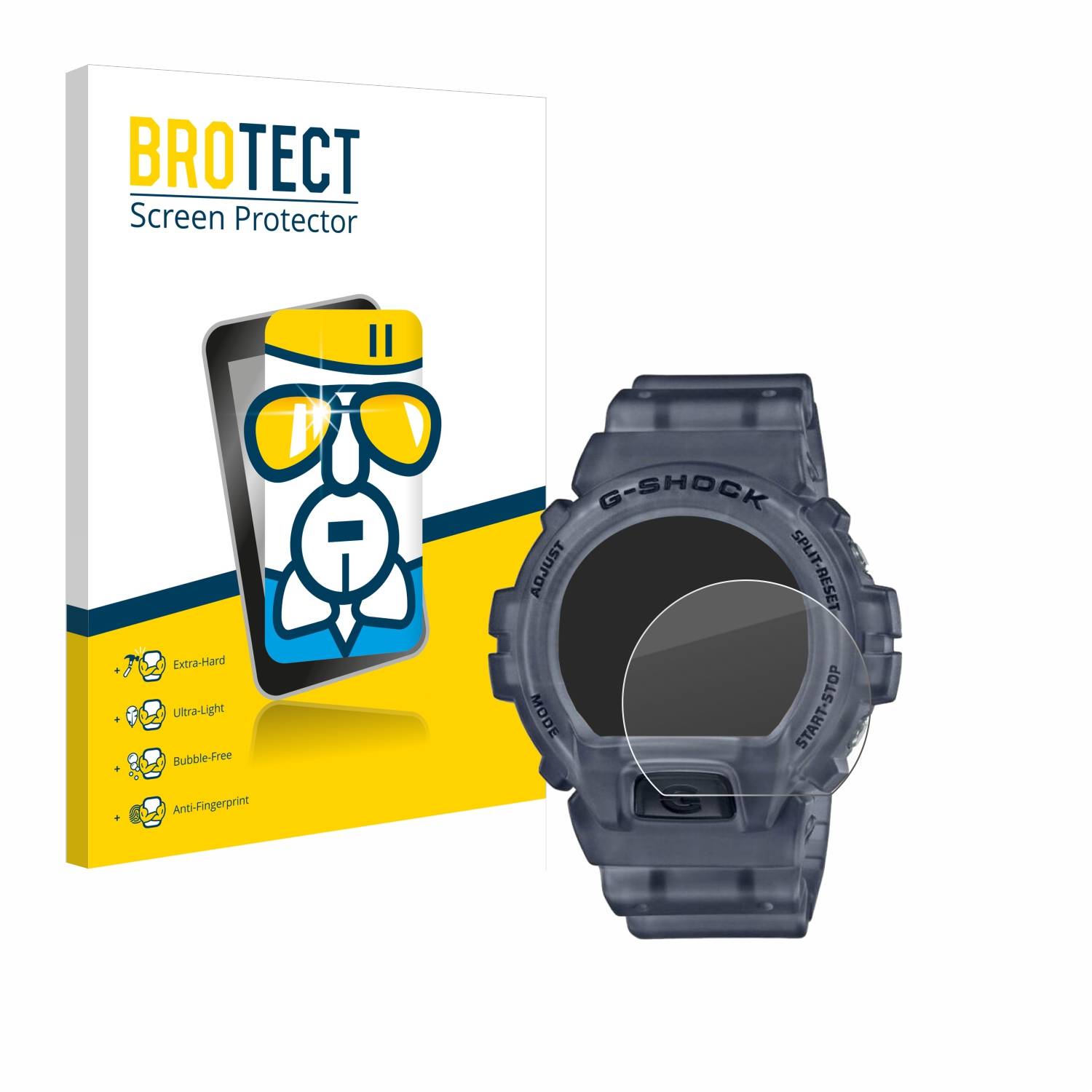 BROTECT AirGlass Glas Schutz-Folie für Casio G-Shock DW-6900 - Schutzglas