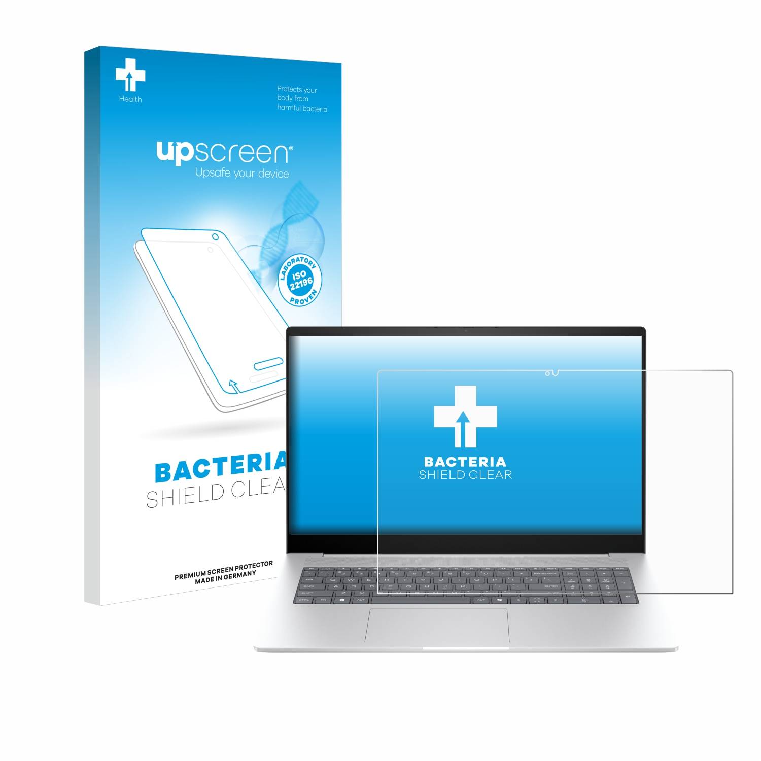 upscreen Bacteria Shield Schutzfolie für HP Envy 17 2024 - Antibakteriell