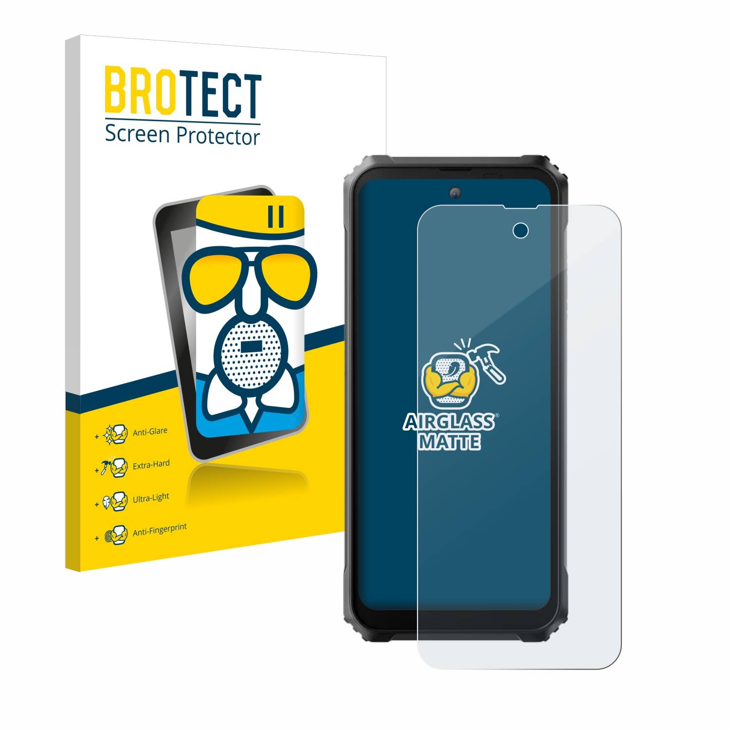 BROTECT AirGlass Flexible Schutz Glas Folie für Blackview BL9000 Matt Entspiegelt