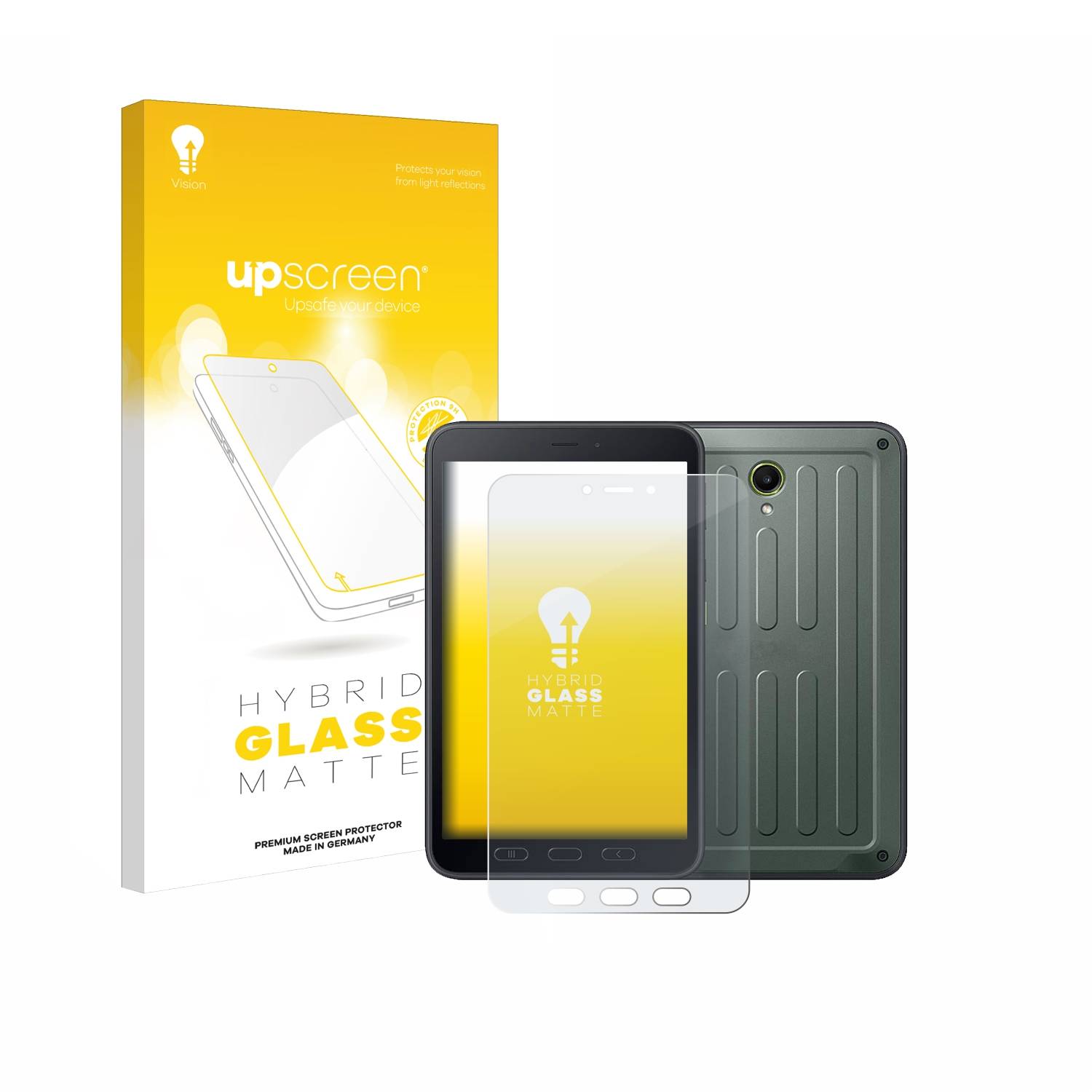 upscreen Hybrid Glas Matt Panzer-Folie für Samsung Galaxy Tab Active 5 (Hochformat)