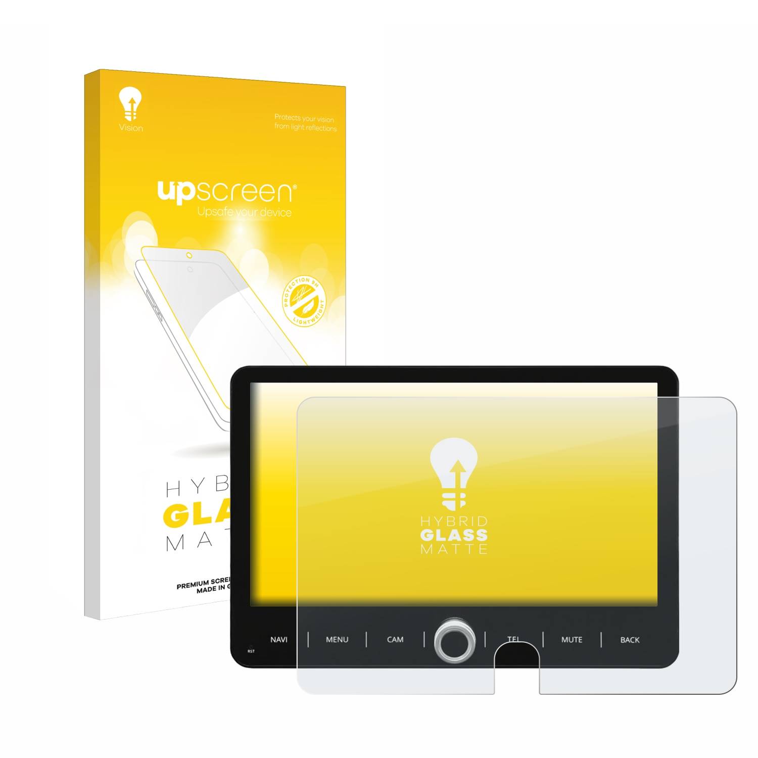 upscreen Flexible Schutz Glas Folie für Dynavin D9-T5TP Schutzglas 9H Hybridglas Matt Entspiegelt