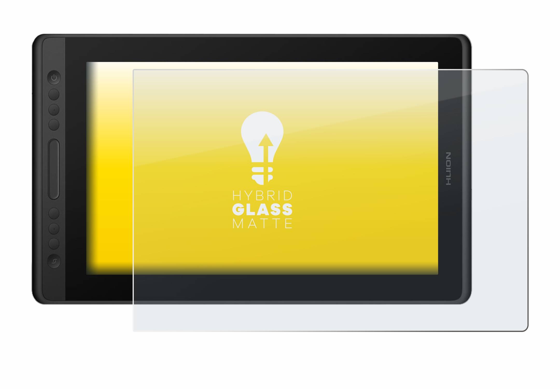 upscreen Flexible Schutz Glas Folie für Huion Kamvas Pro 16 Premium Schutzglas 9H Hybridglas Matt Entspiegelt
