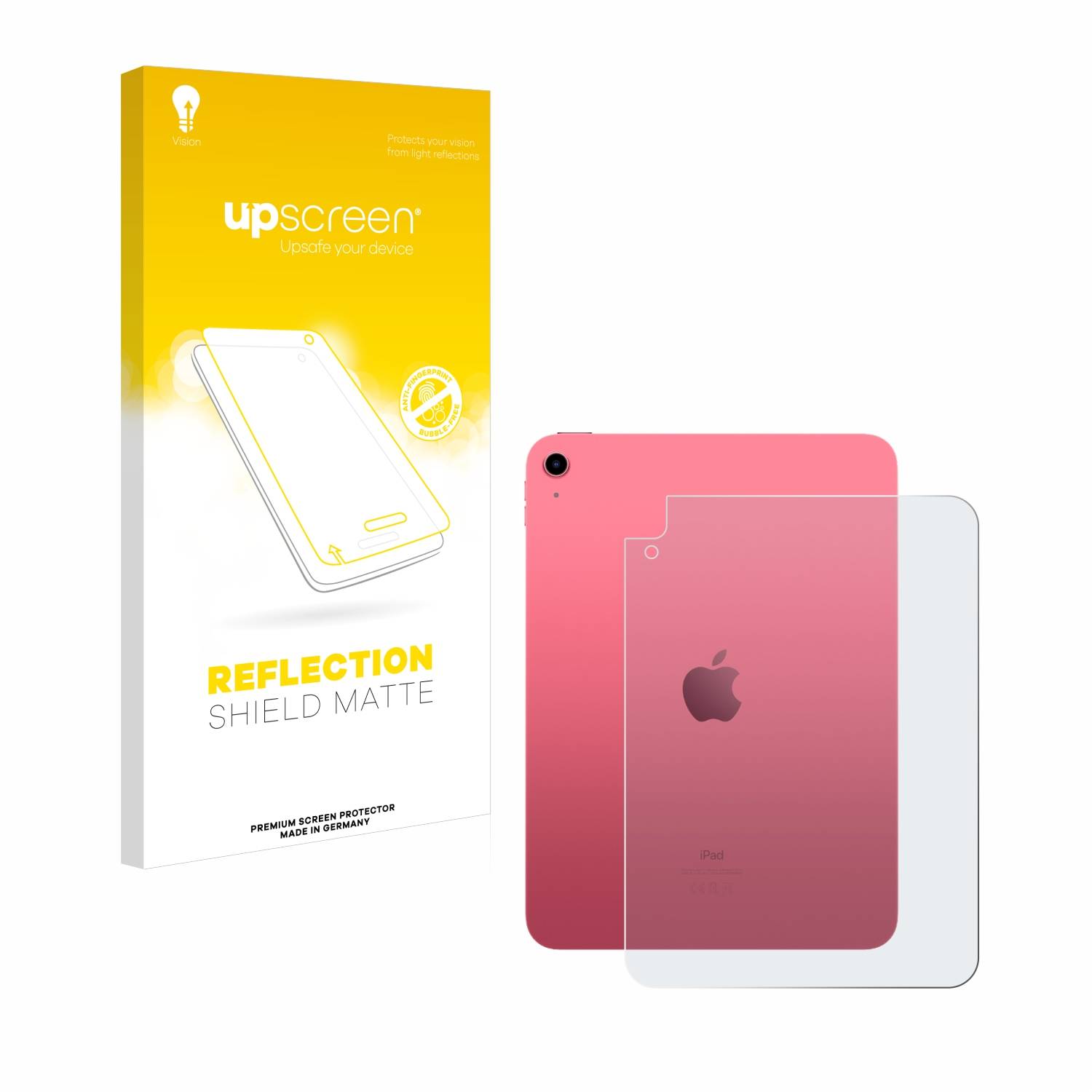 upscreen Reflection Shield Matt Schutzfolie für Apple iPad 10.9 WiFi Cellular 2022 (Rückseite, 10. Gen.)