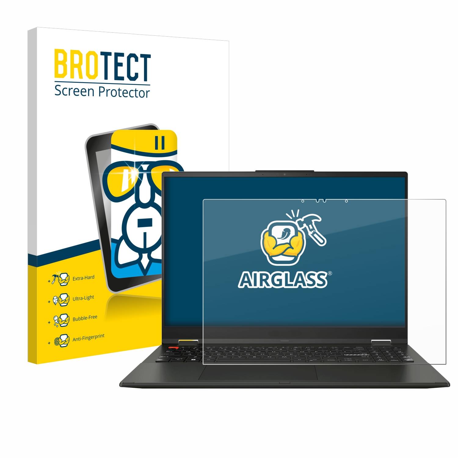 BROTECT AirGlass Glas Schutz-Folie für ASUS Vivobook S 16 Flip TN3604 - Schutzglas